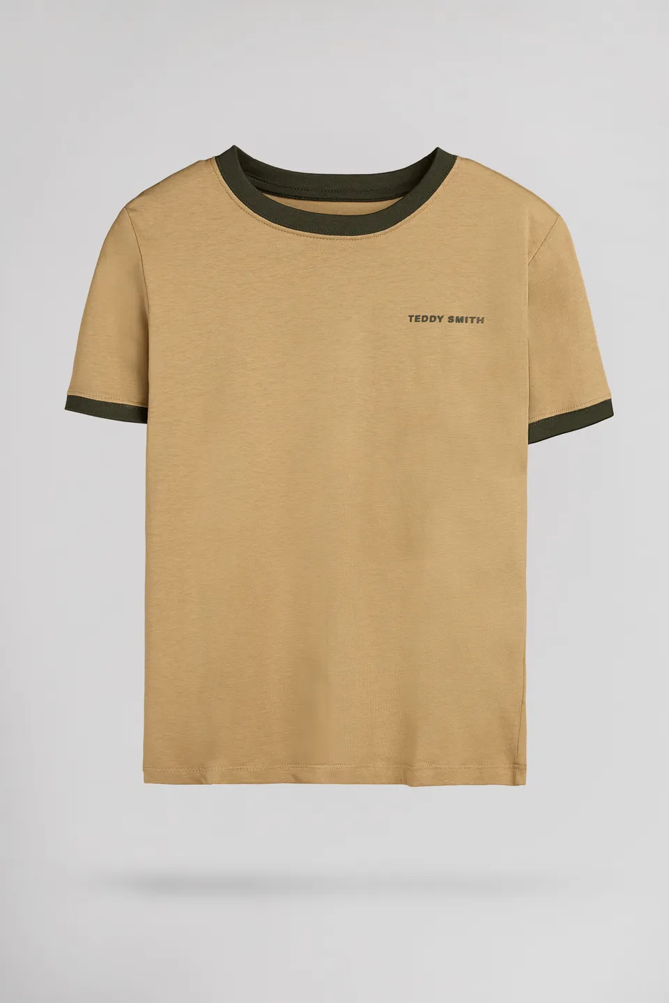 Teddy Smith The Tee 2 R MC JR t-shirt coton beige garçon