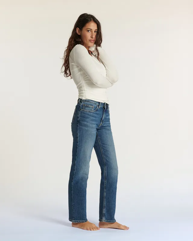 Labdip Pixie Denim Mid Blue jean droit bleu IN 30