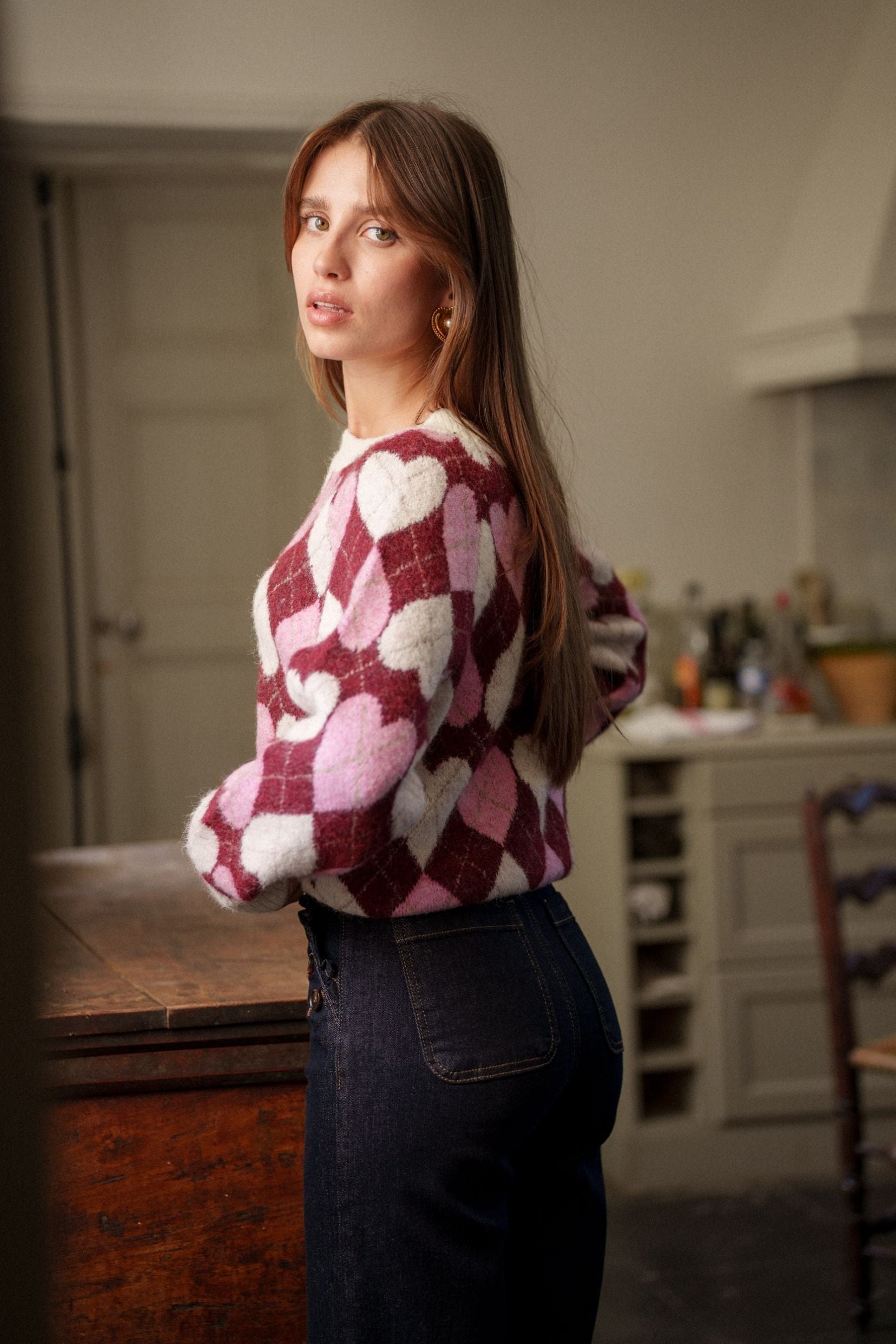 Maison Onado Juliette jean droit brut taille haute