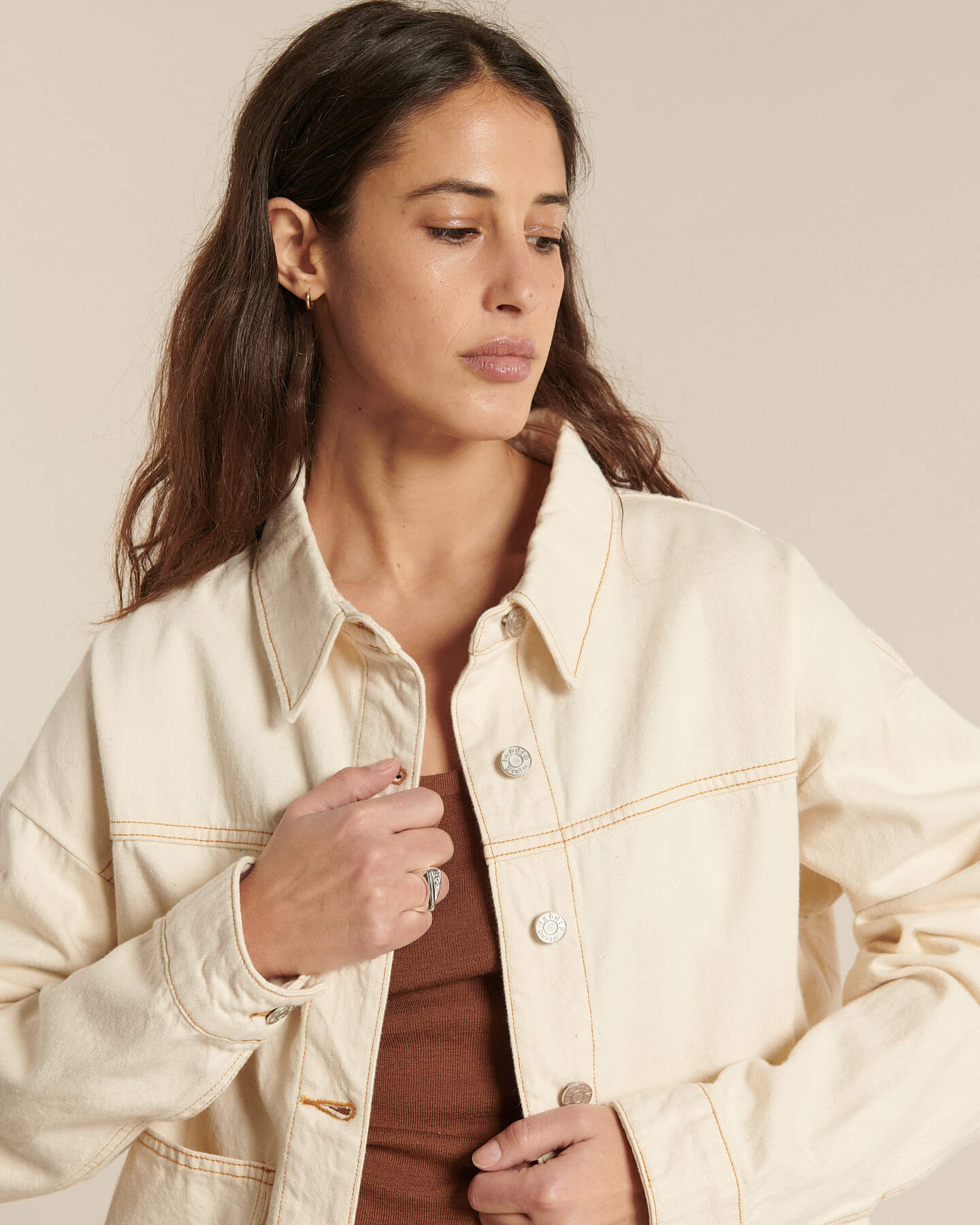 Labdip Betty Ecru WH 30 veste worker écru coton