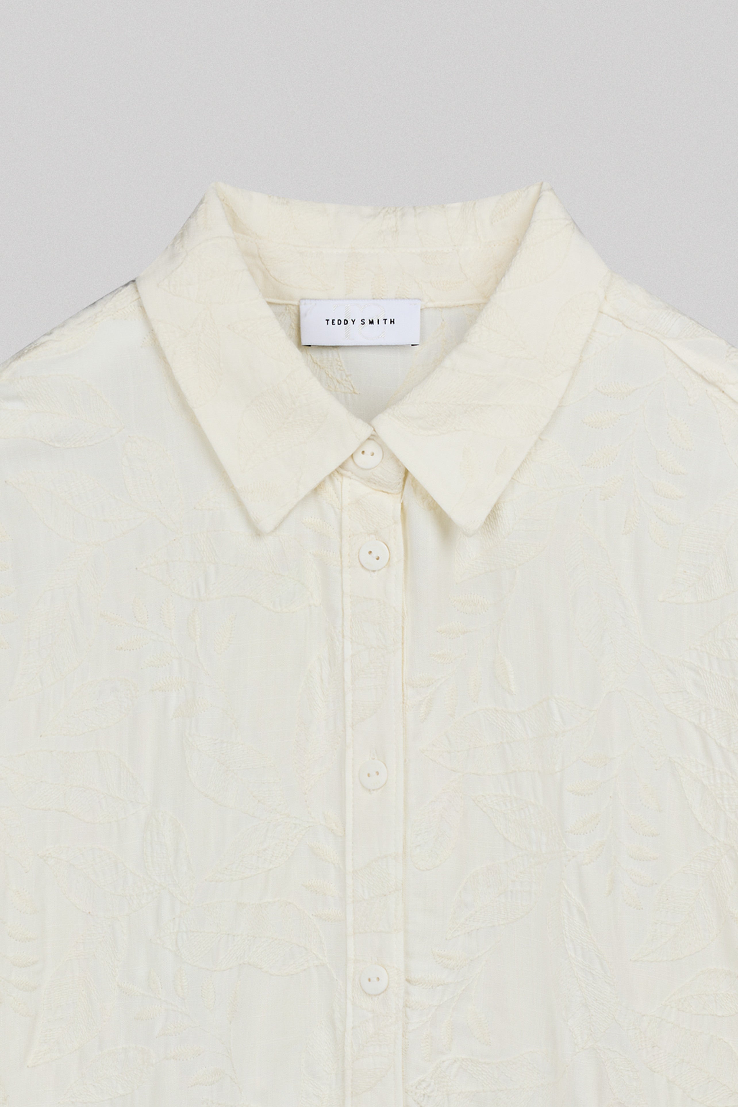 Teddy Smith C-ELINE chemise blanche broderie