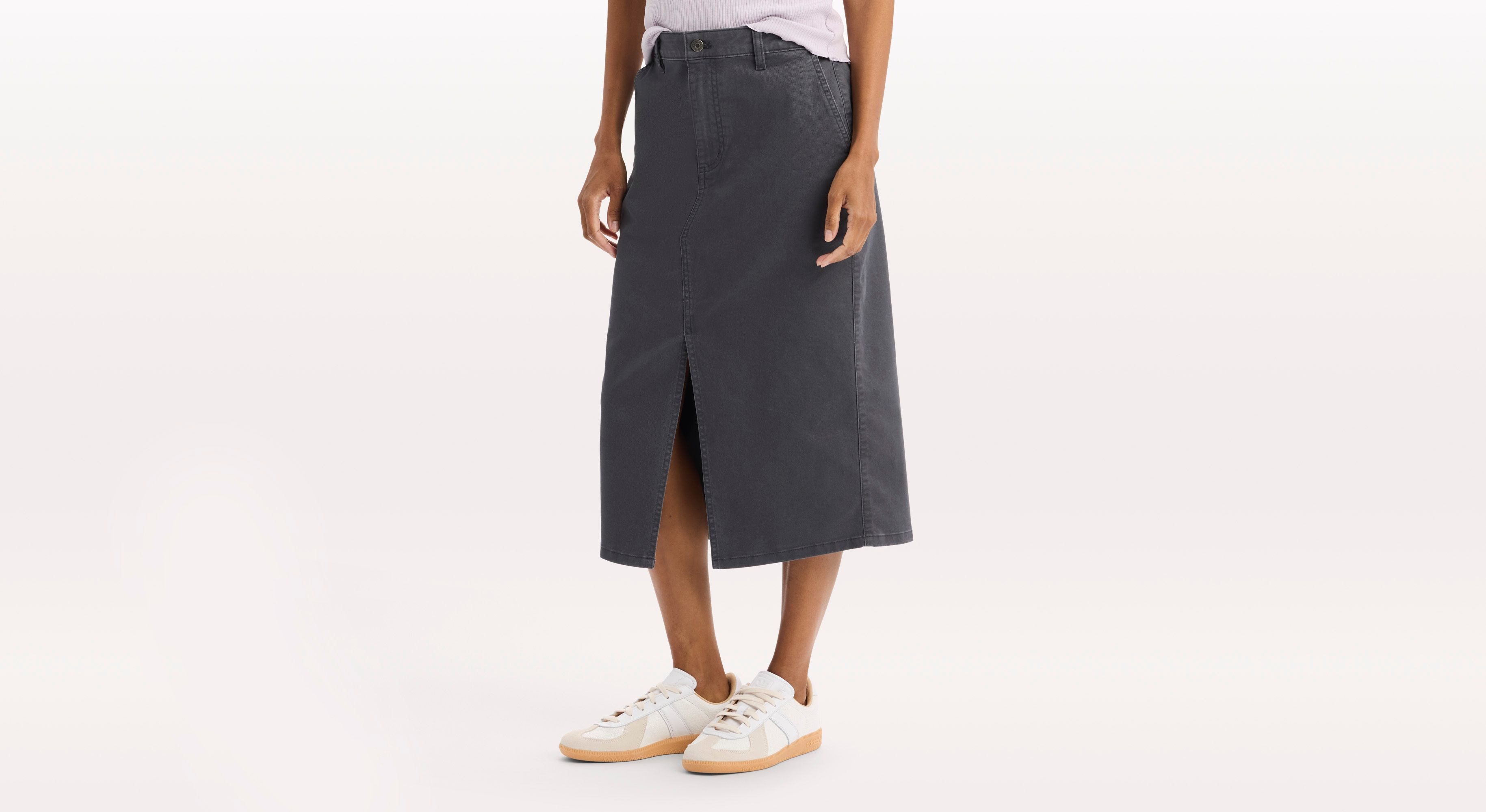 Dockers jupe chino femme classique bleu stretch