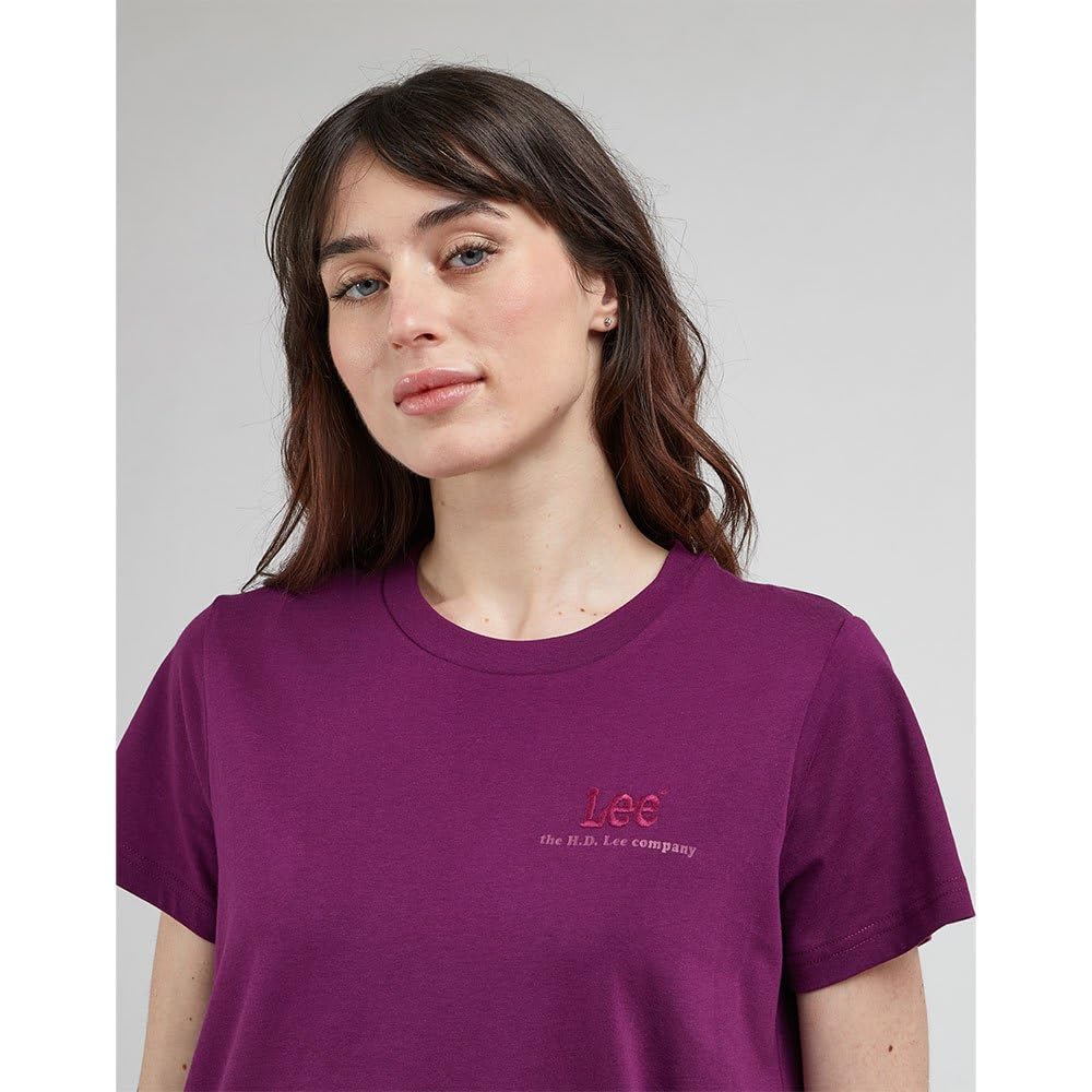Lee Small Logo Tee T-shirt Femme lilas coton