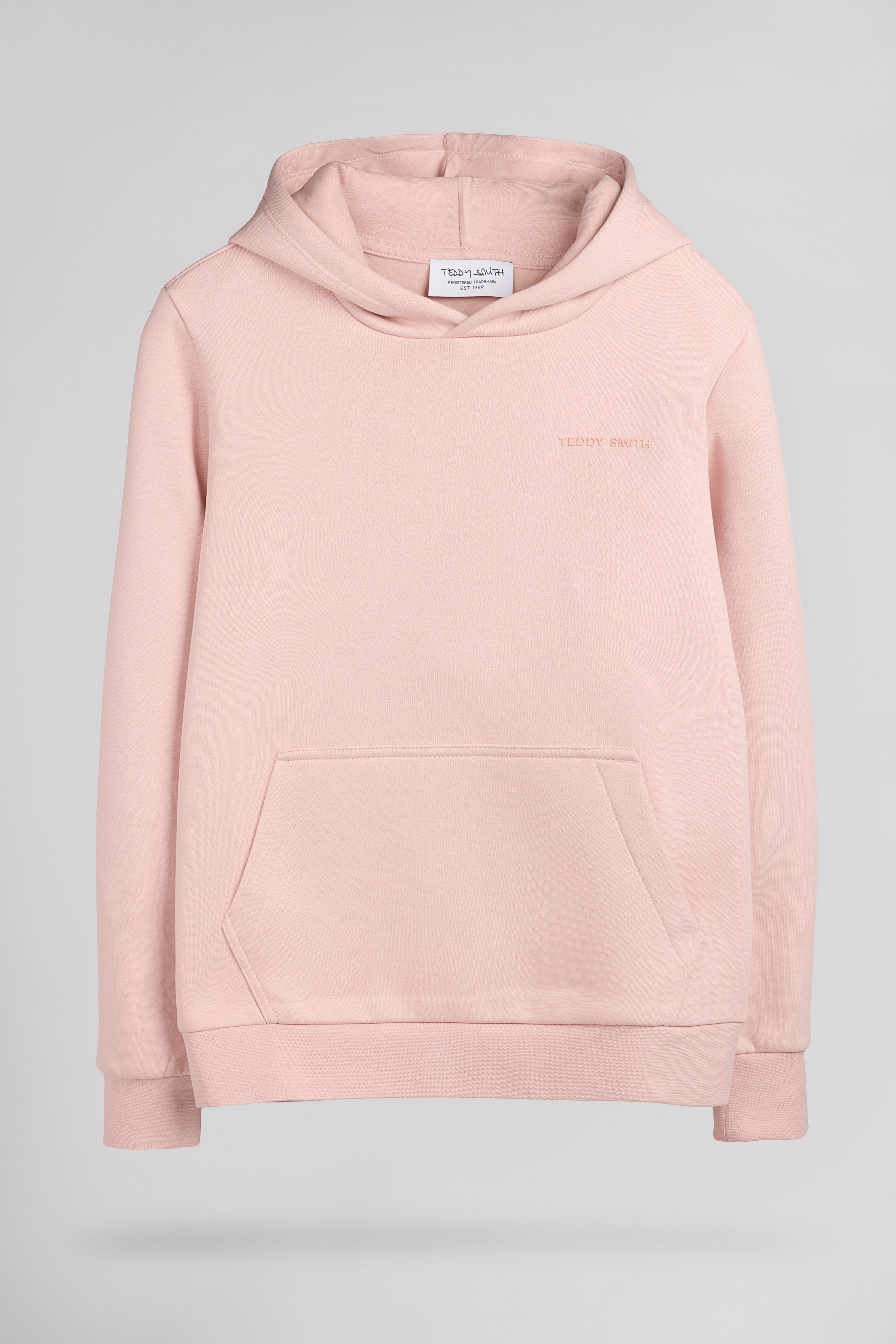 Teddy Smith S-Nark hoodie rose pastel enfant coton