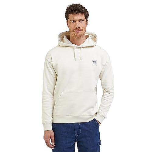 Lee Ww Sweat à Capuche Homme Écru XS Molleton