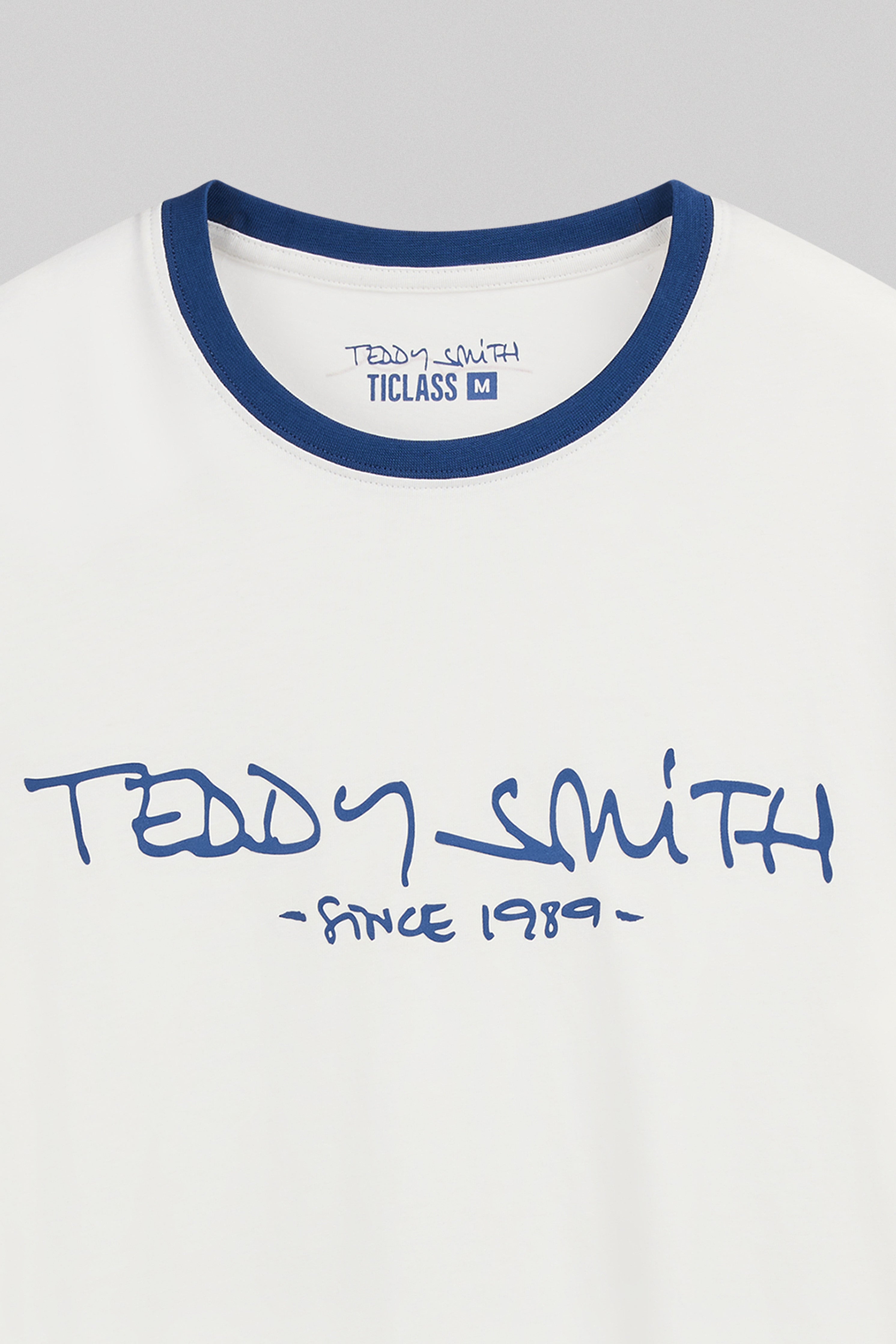 Teddy Smith Ticlass MC t-shirt middle white coton uni