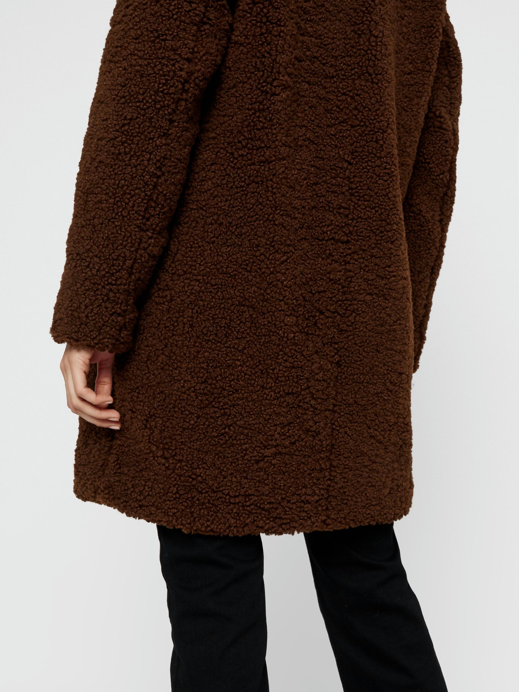 Noisy May manteau teddy fausse fourrure coupe loose