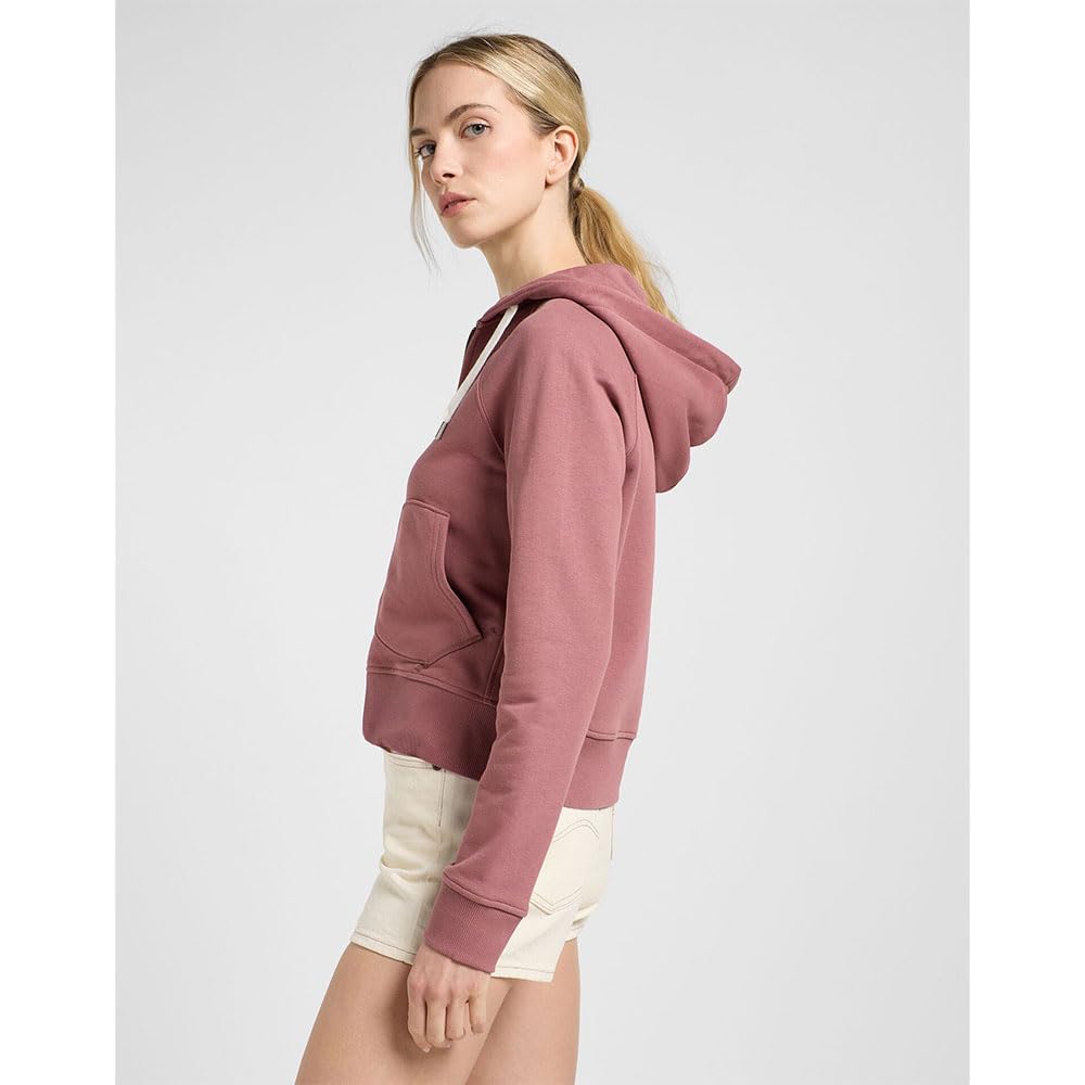 Lee Zip Through Hoodie sweat femme écru zippé capuche