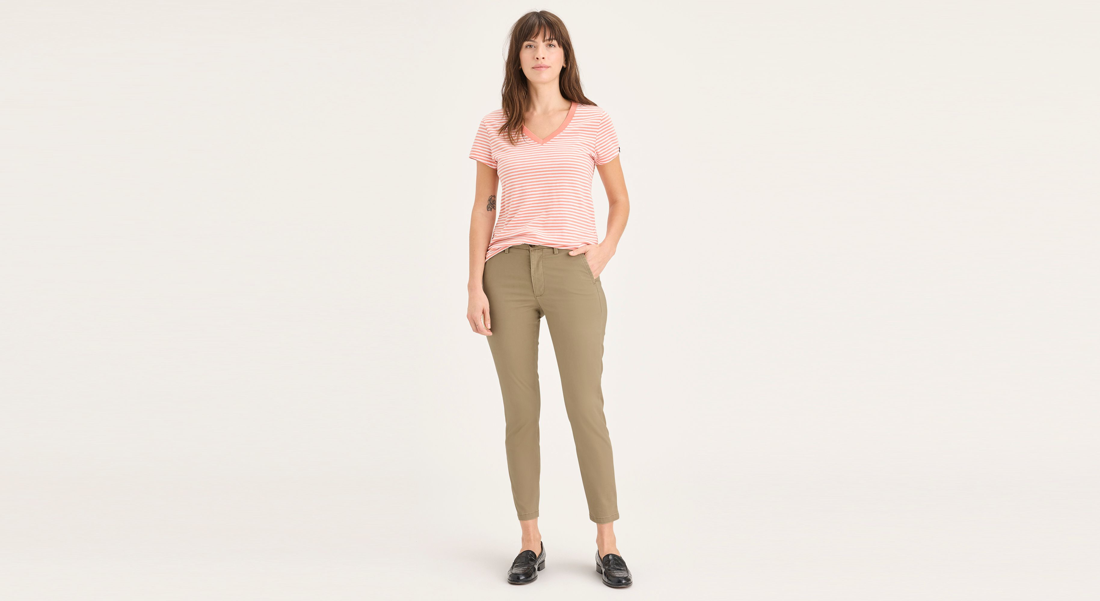 Dockers Weekend Skinny chino femme beige harvest stretch