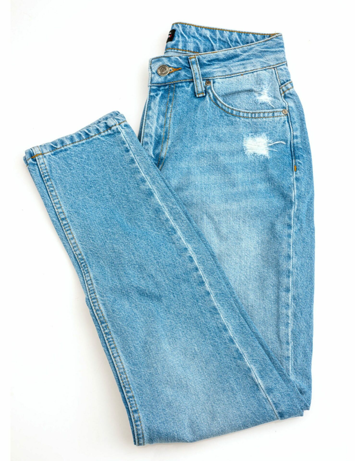 AA Spontané Boyfit Le Pure Denim jean bleu clair destroy