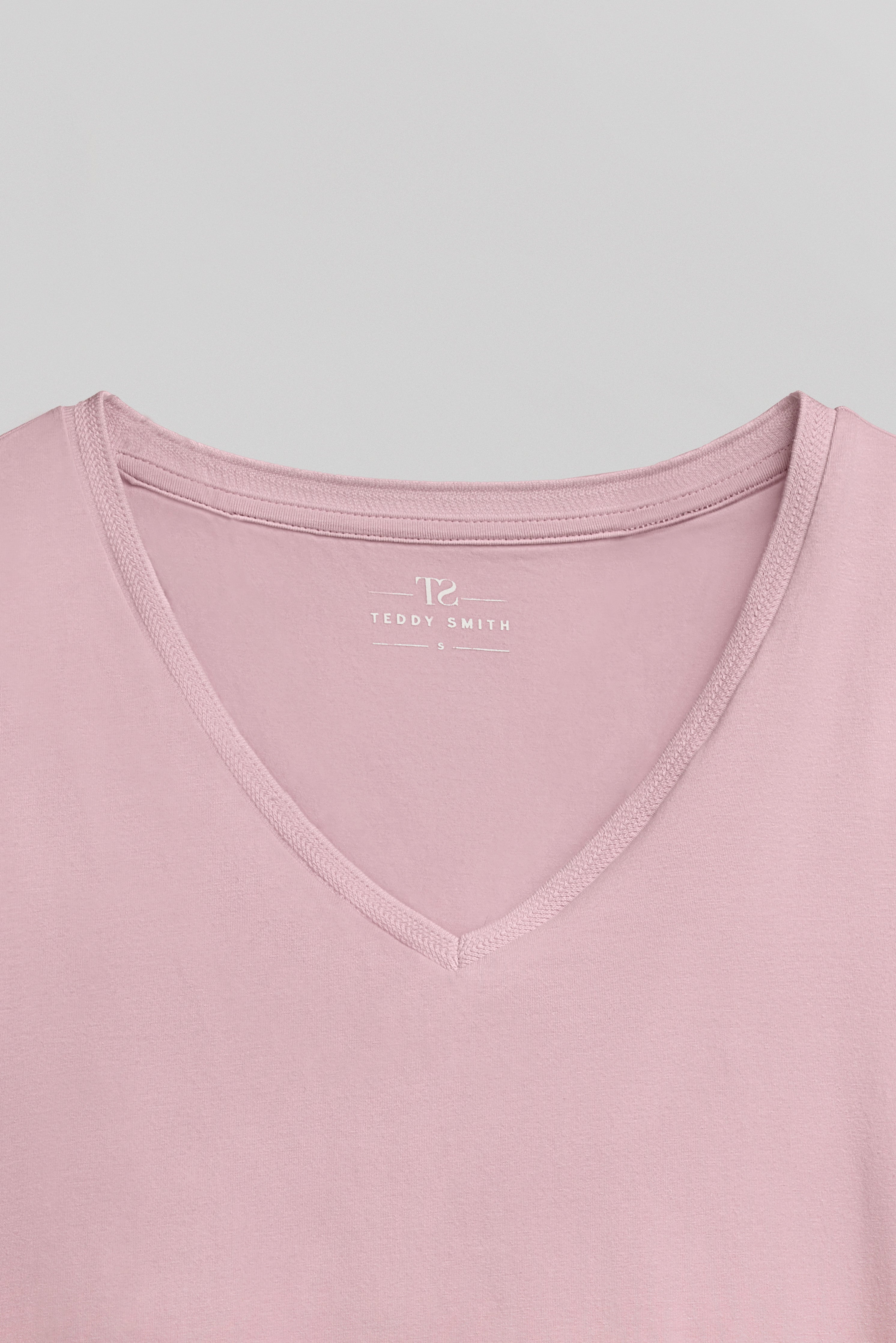 Teddy Smith T-Mia t-shirt col V vieux rose modal