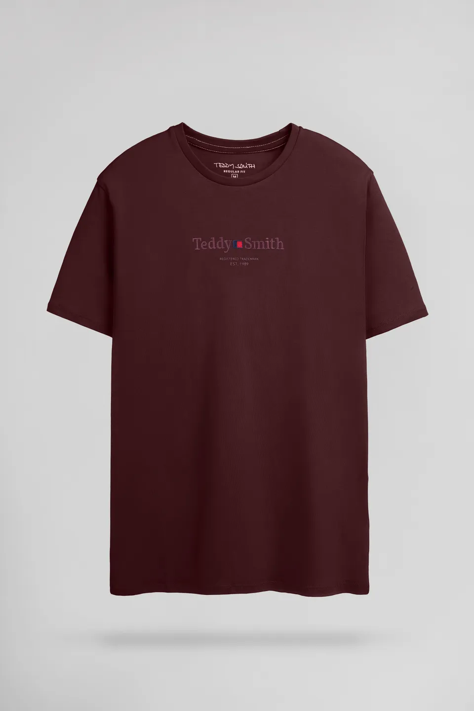 Teddy Smith T-Jim MC t-shirt bordeaux foncé homme