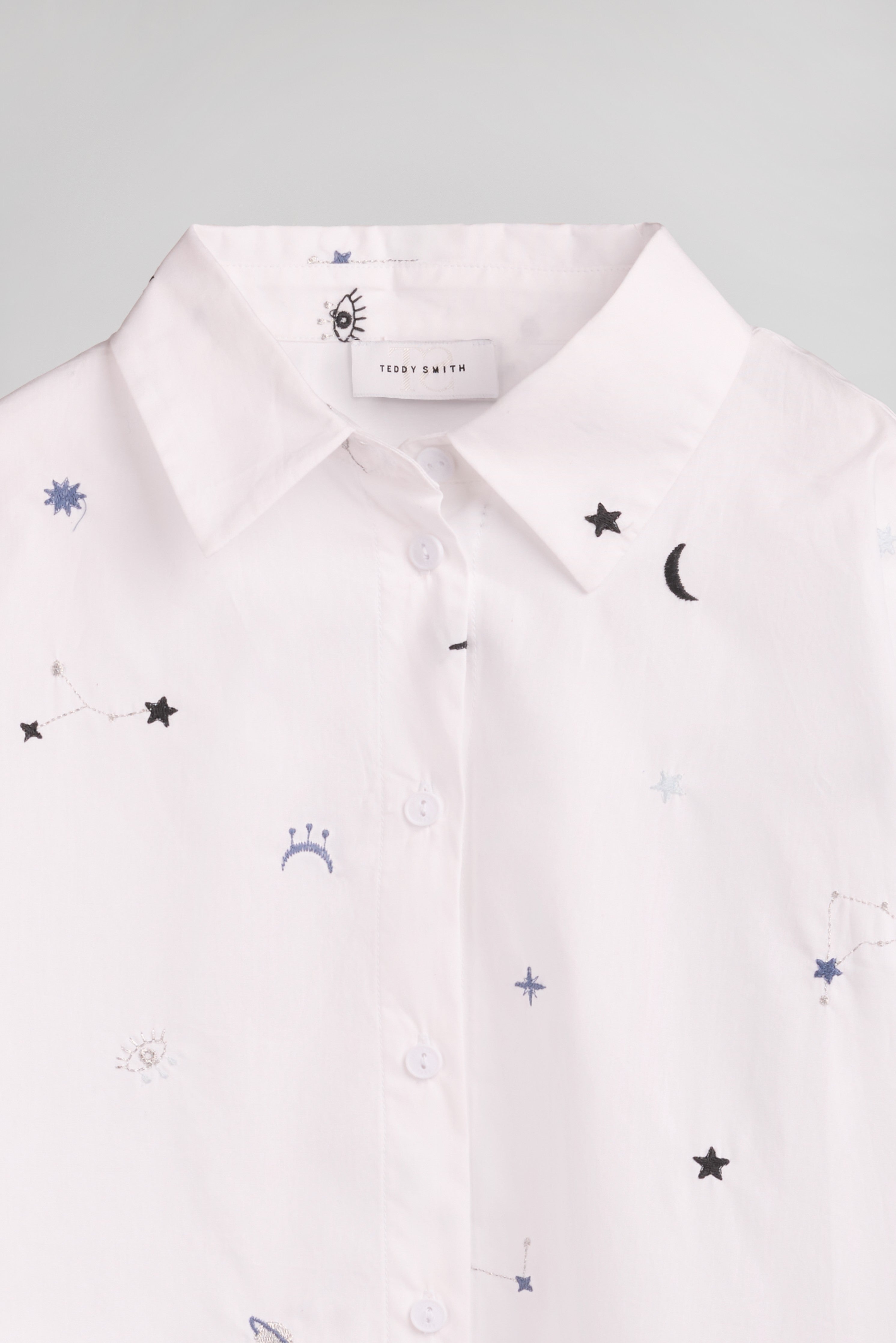 Teddy Smith C-Elena chemise imprimée blanc coton