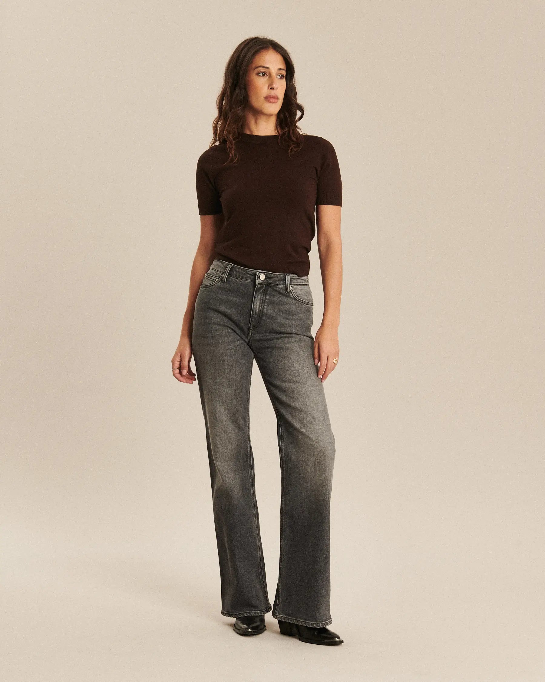 Labdip Nikky Light Grey BL 30 jean flare stretch