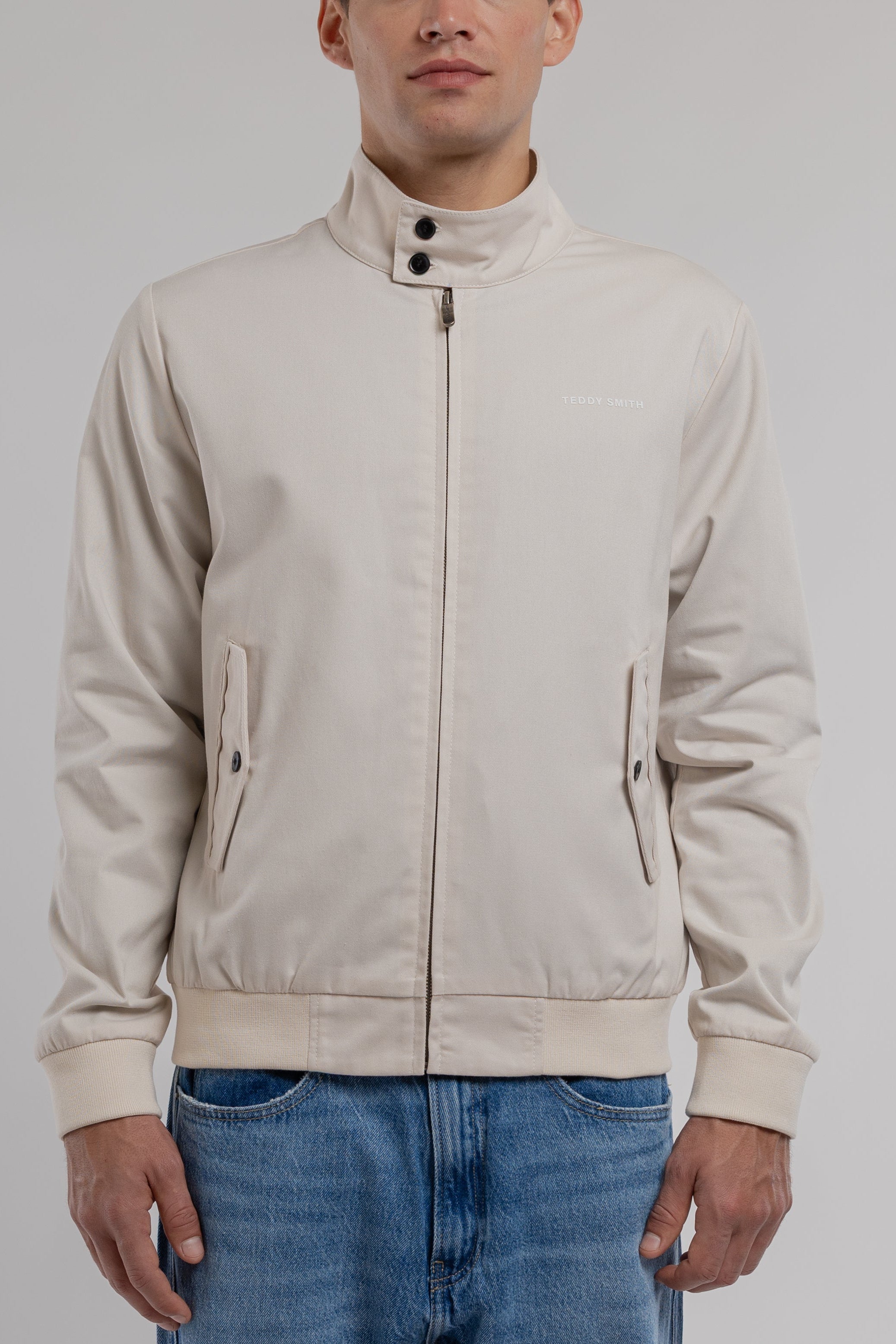 Teddy Smith Sanson 2 Cream blouson crème twill coton