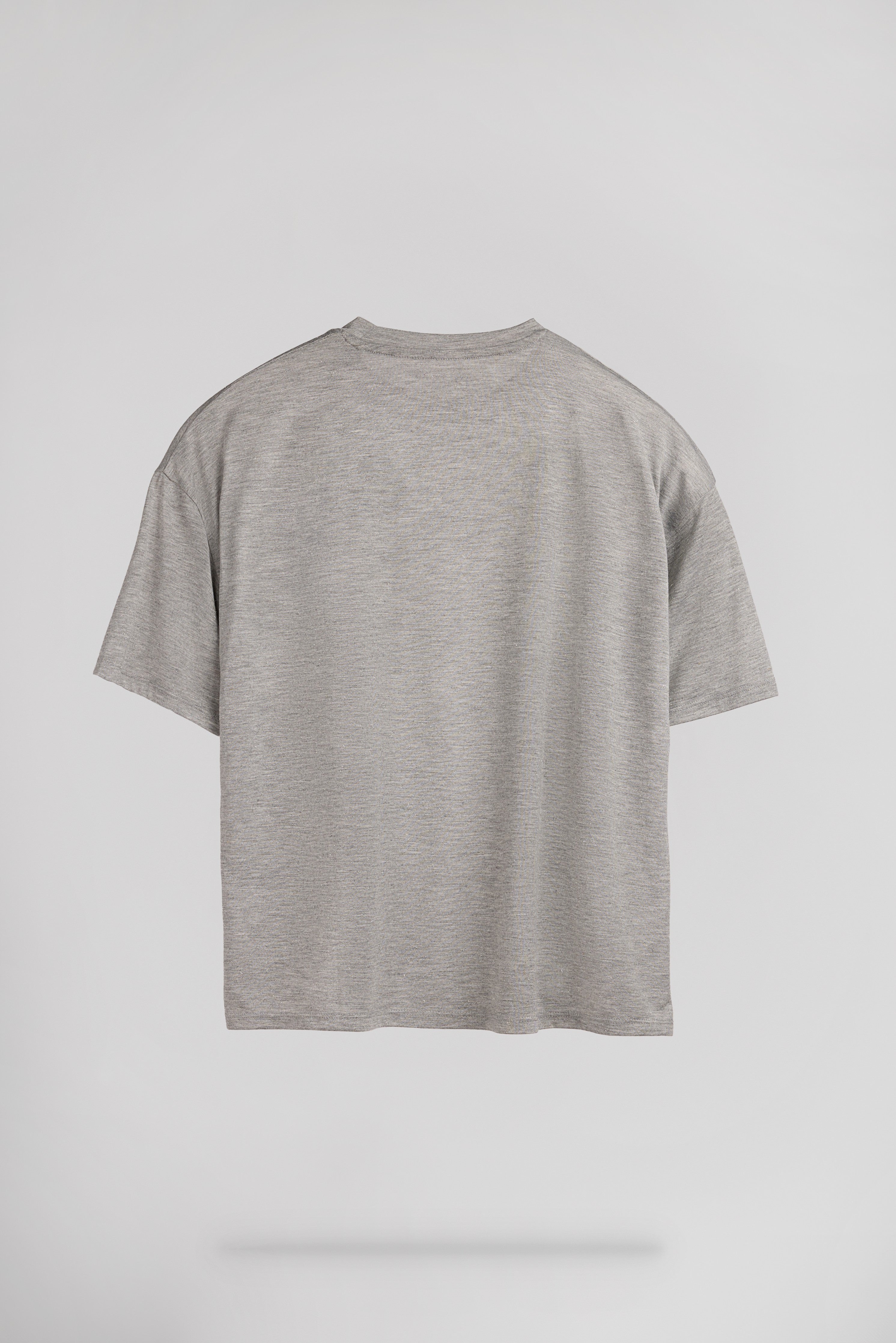 Teddy Smith T-LOUANE MC t-shirt femme gris chiné fil métallisé