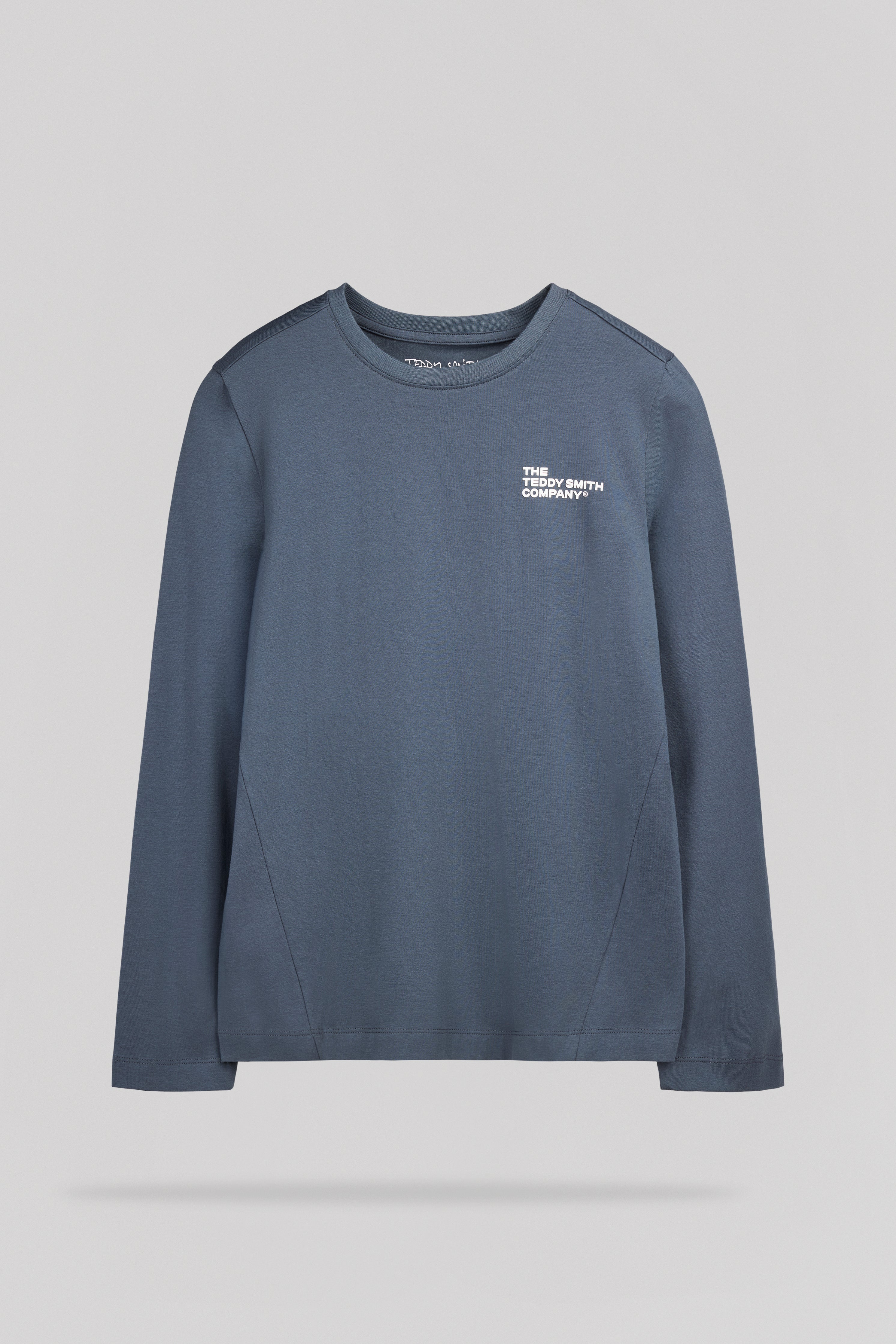 Teddy Smith T-Company ML JR t-shirt garçon gris météore