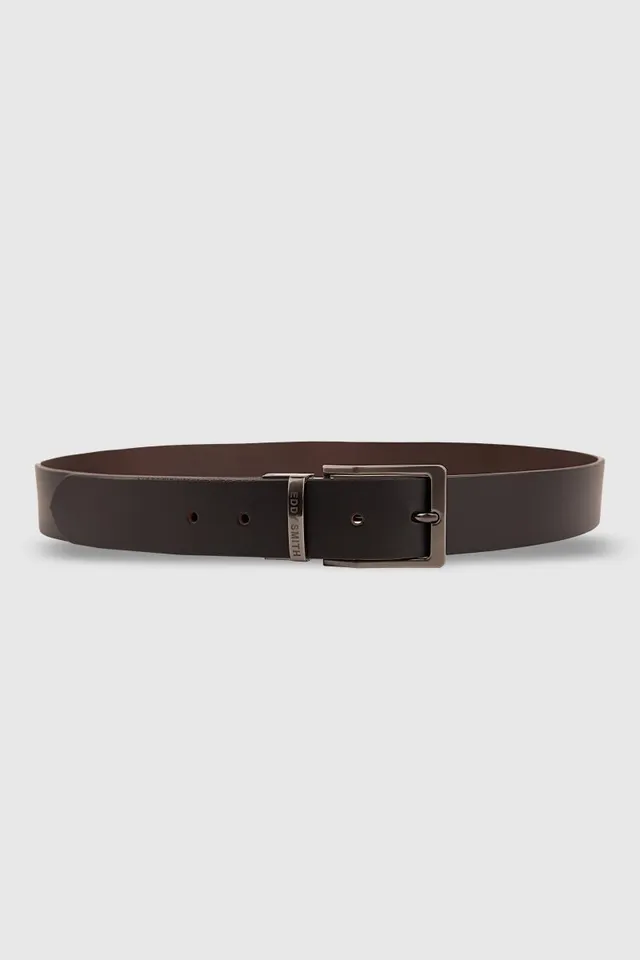 Teddy Smith C-Orwin ceinture homme noir marron cuir réversible