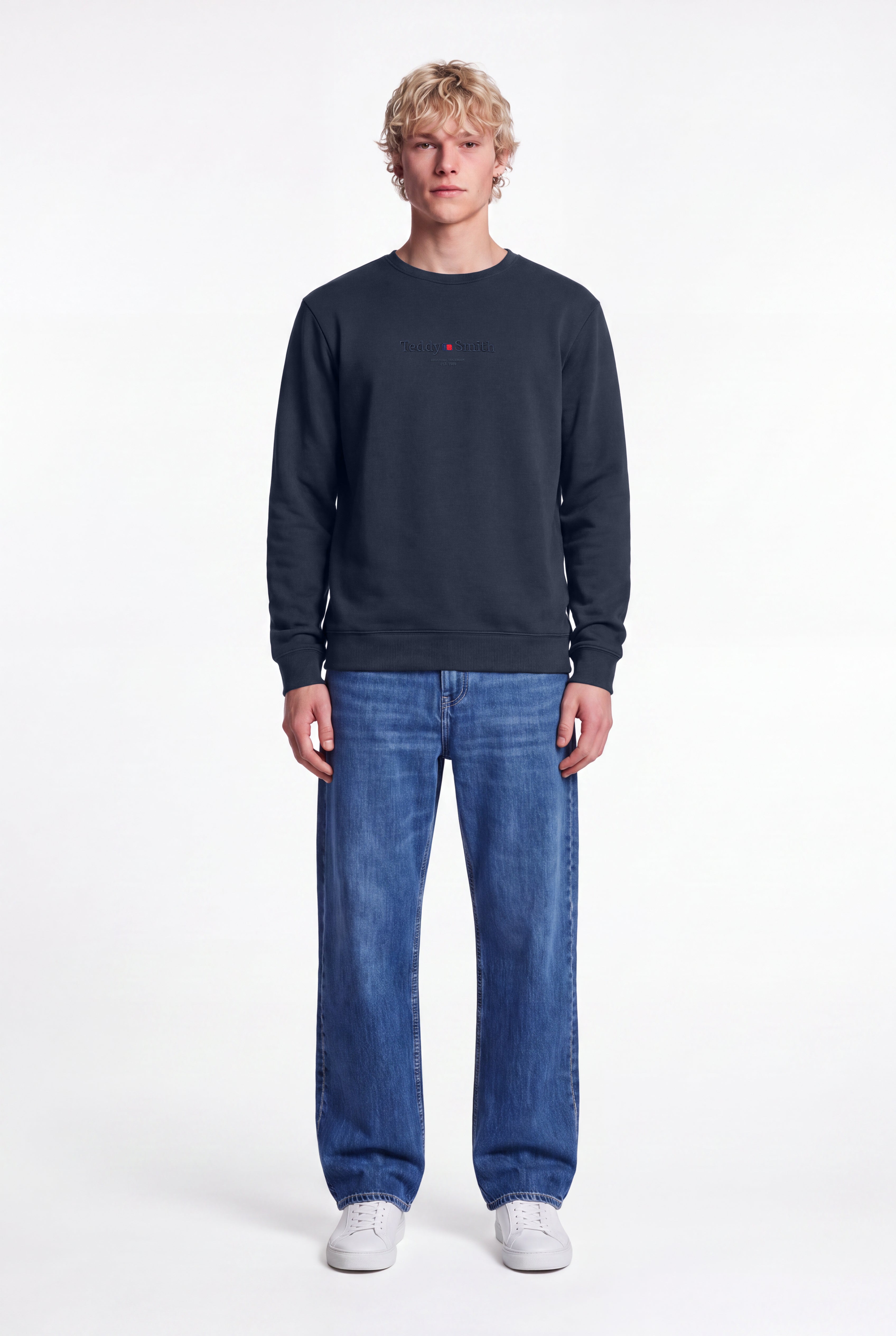 Teddy Smith S-Jim RC sweat bleu total navy homme