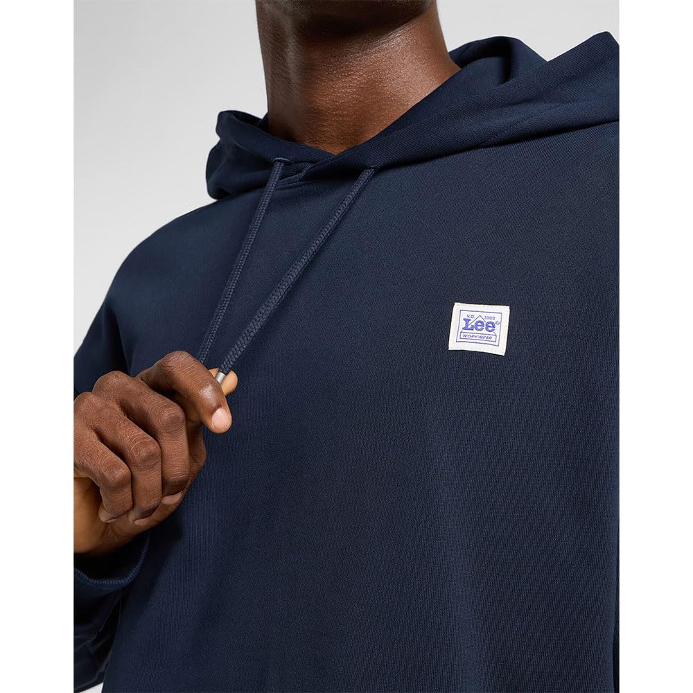 Lee Ww Hoodie sweat homme écru capuche coupe décontractée