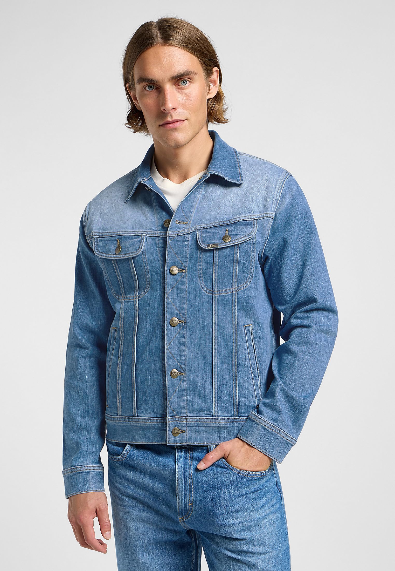Lee Rider veste jean Indigo Usé coupe regular