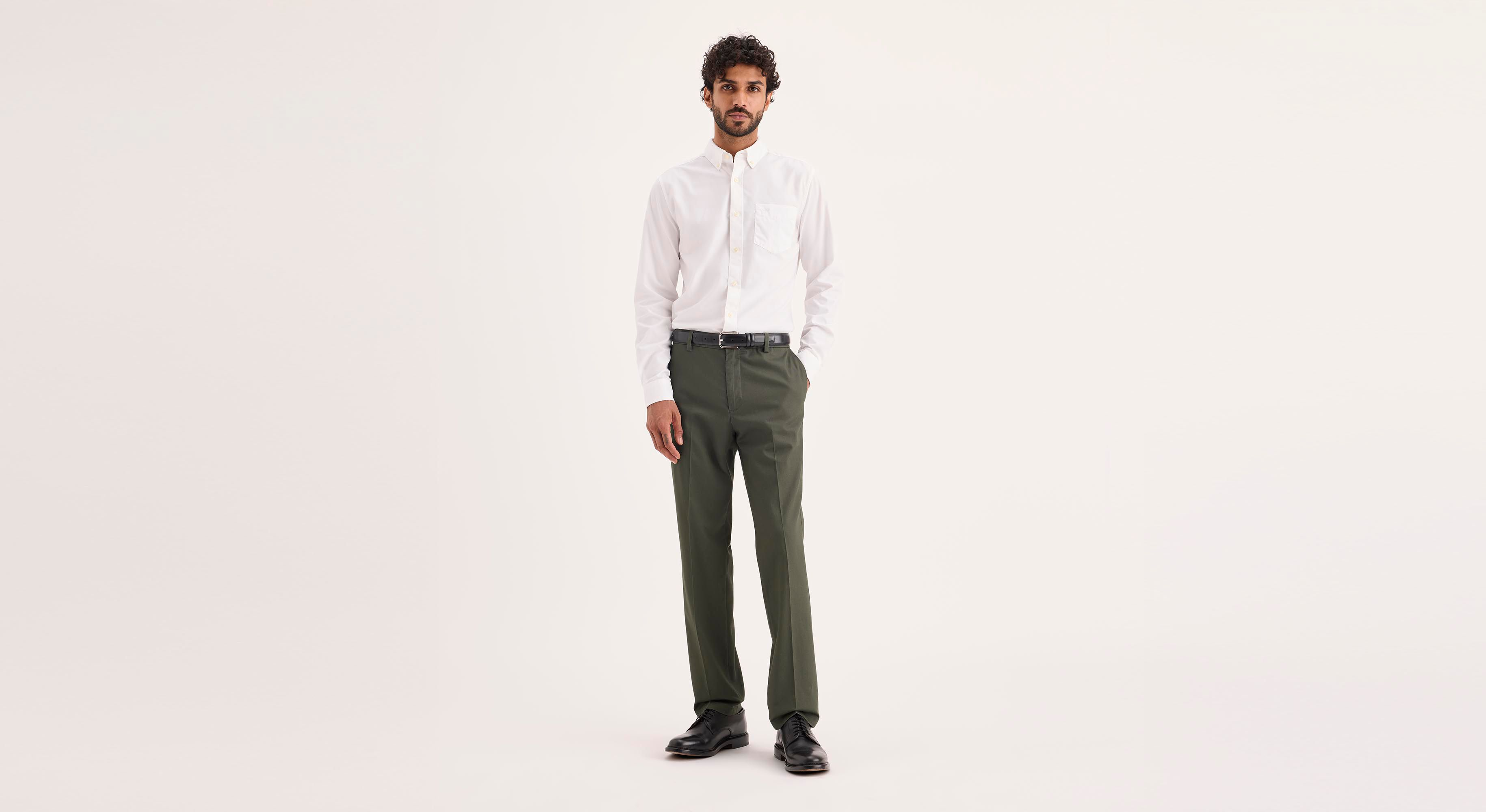 Dockers Signature Iron Free Khaki Slim Homme Vert
