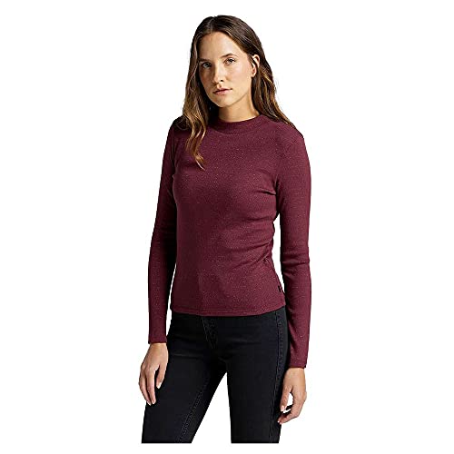 Lee High Neck Rib t-shirt femme côtelé