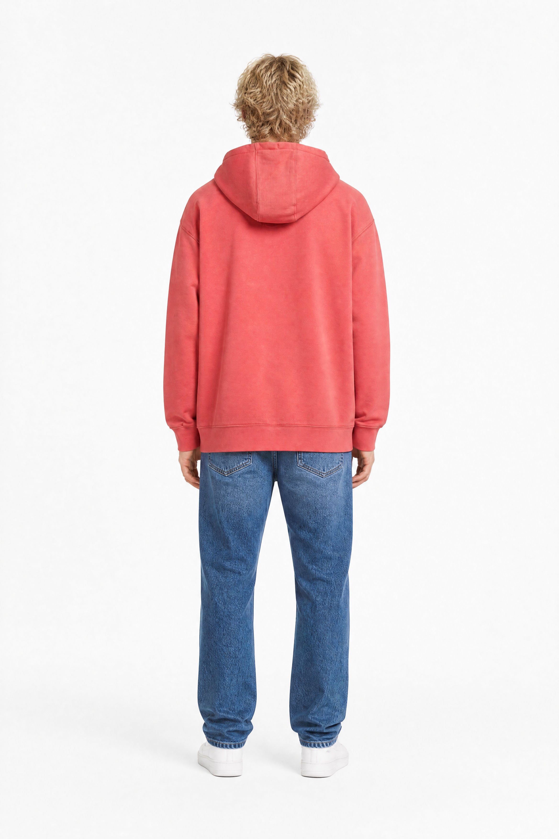 TEDDY SMITH S-NATEO HOODY hoodie homme rouge coquelicot loose