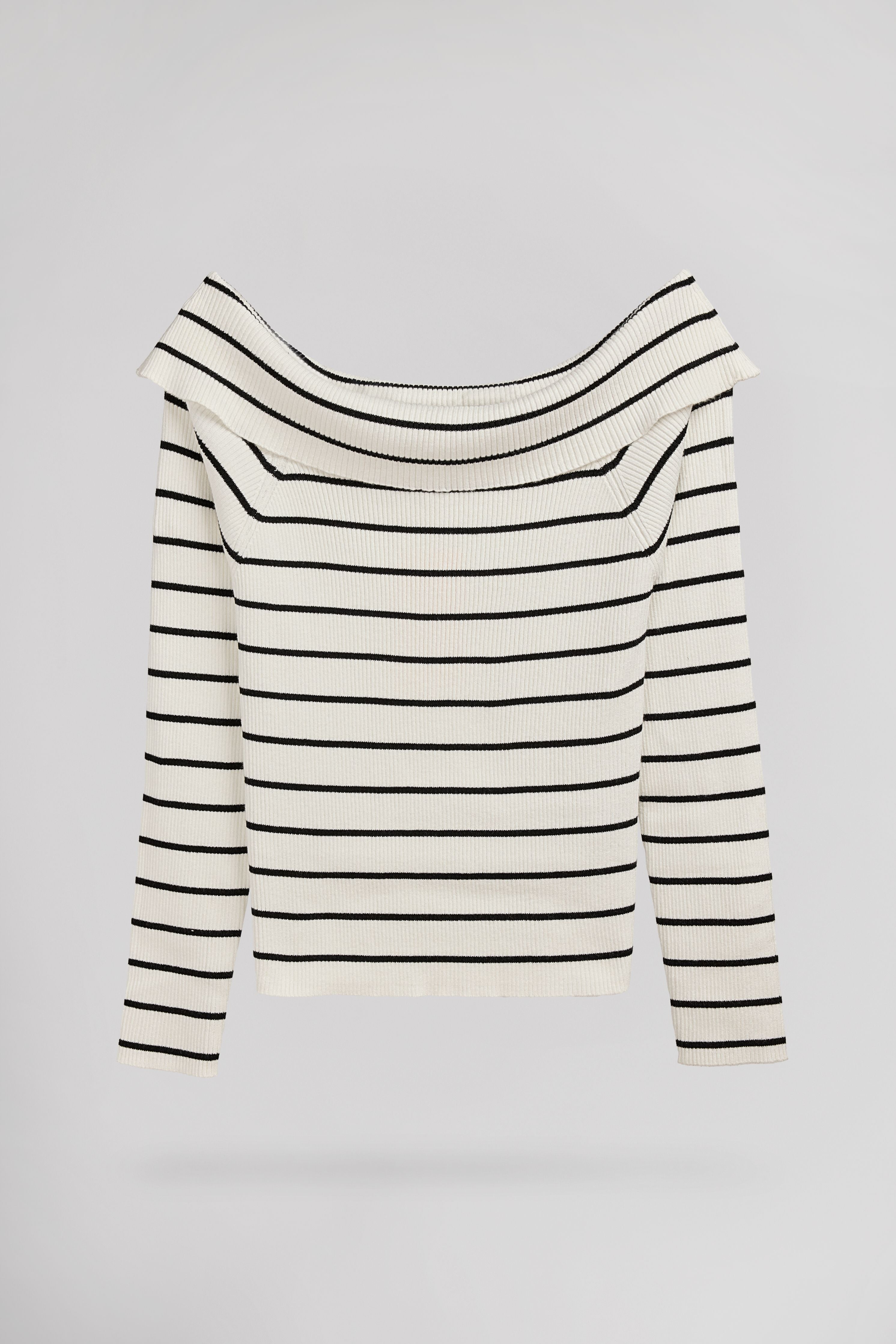 Teddy Smith P-Rysia pull rayures col bardot femme