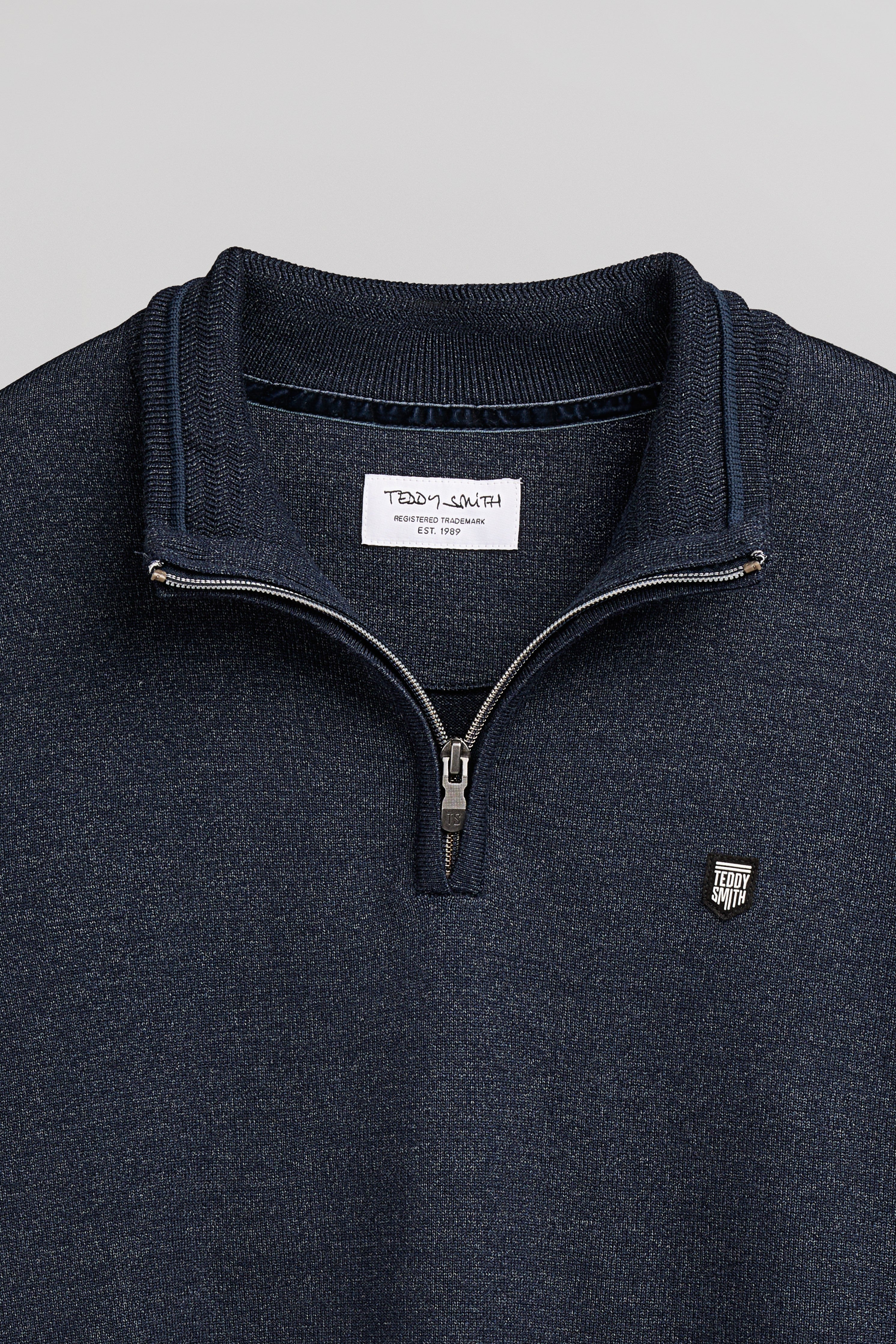 Teddy Smith P-Marty 2 pull col zippe total navy chine