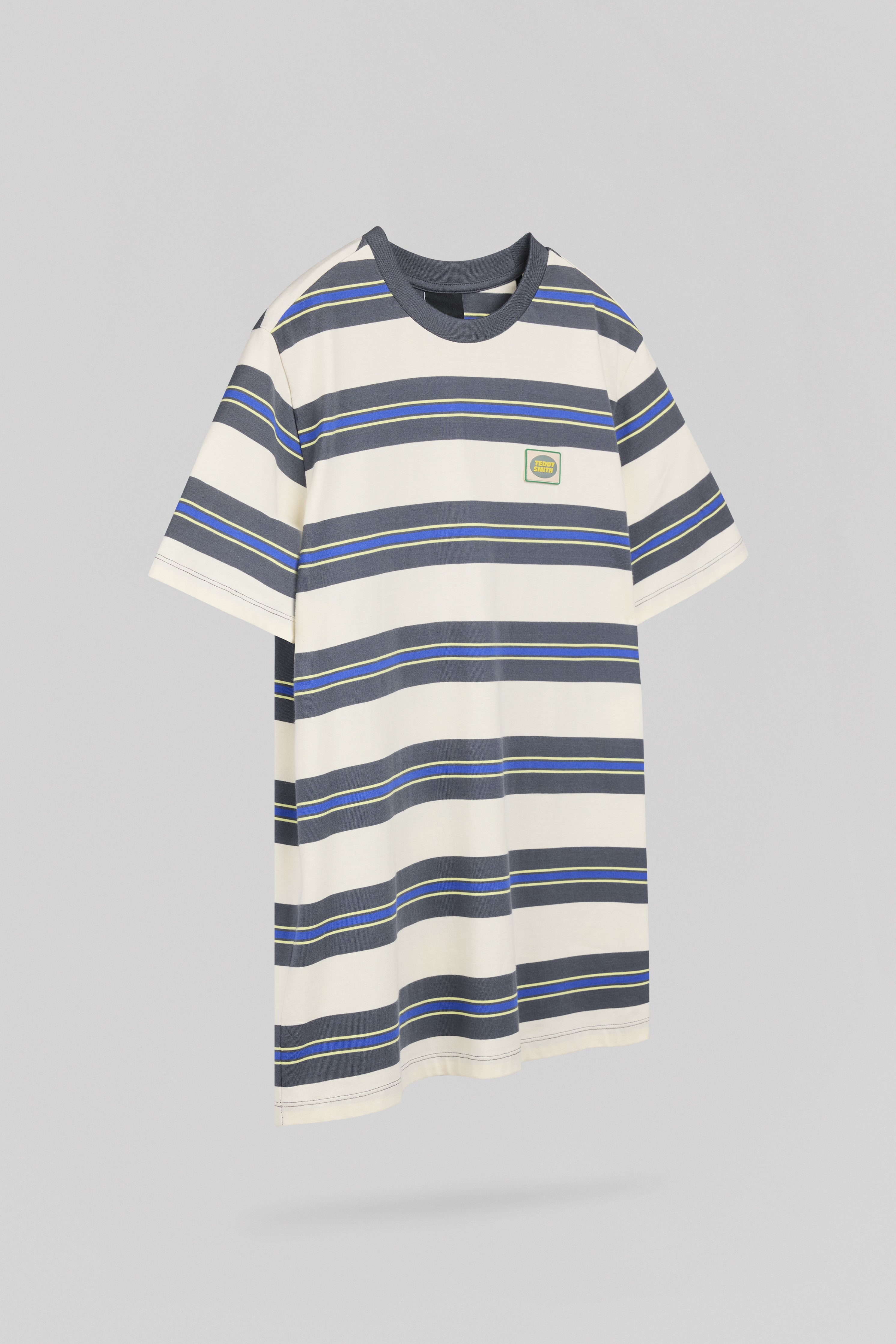 Teddy Smith T-Artuso MC t-shirt homme gris météore rayé
