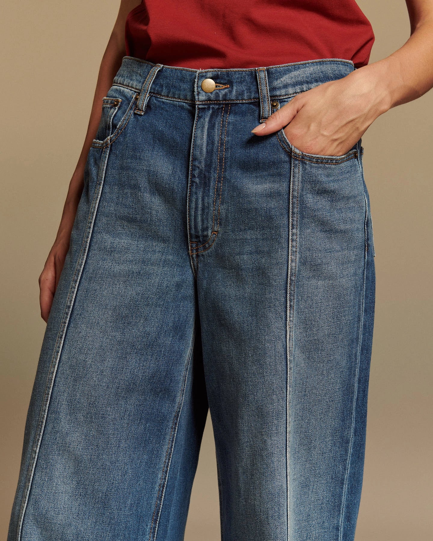 Labdip Walas Old Mill jean baggy 100% coton bleu indigo