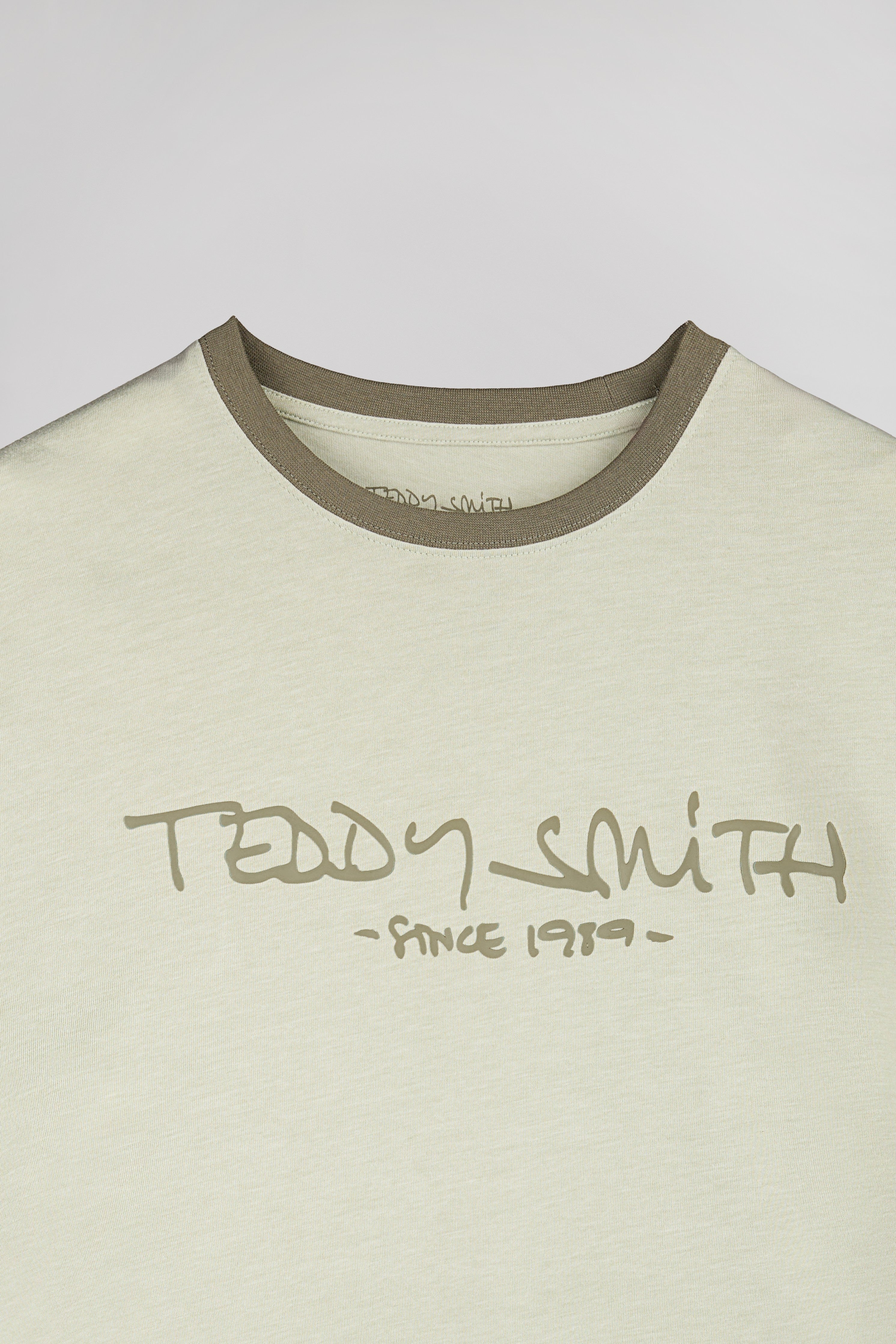 Teddy Smith Ticlass MC t-shirt col rond vert sauge manches courtes