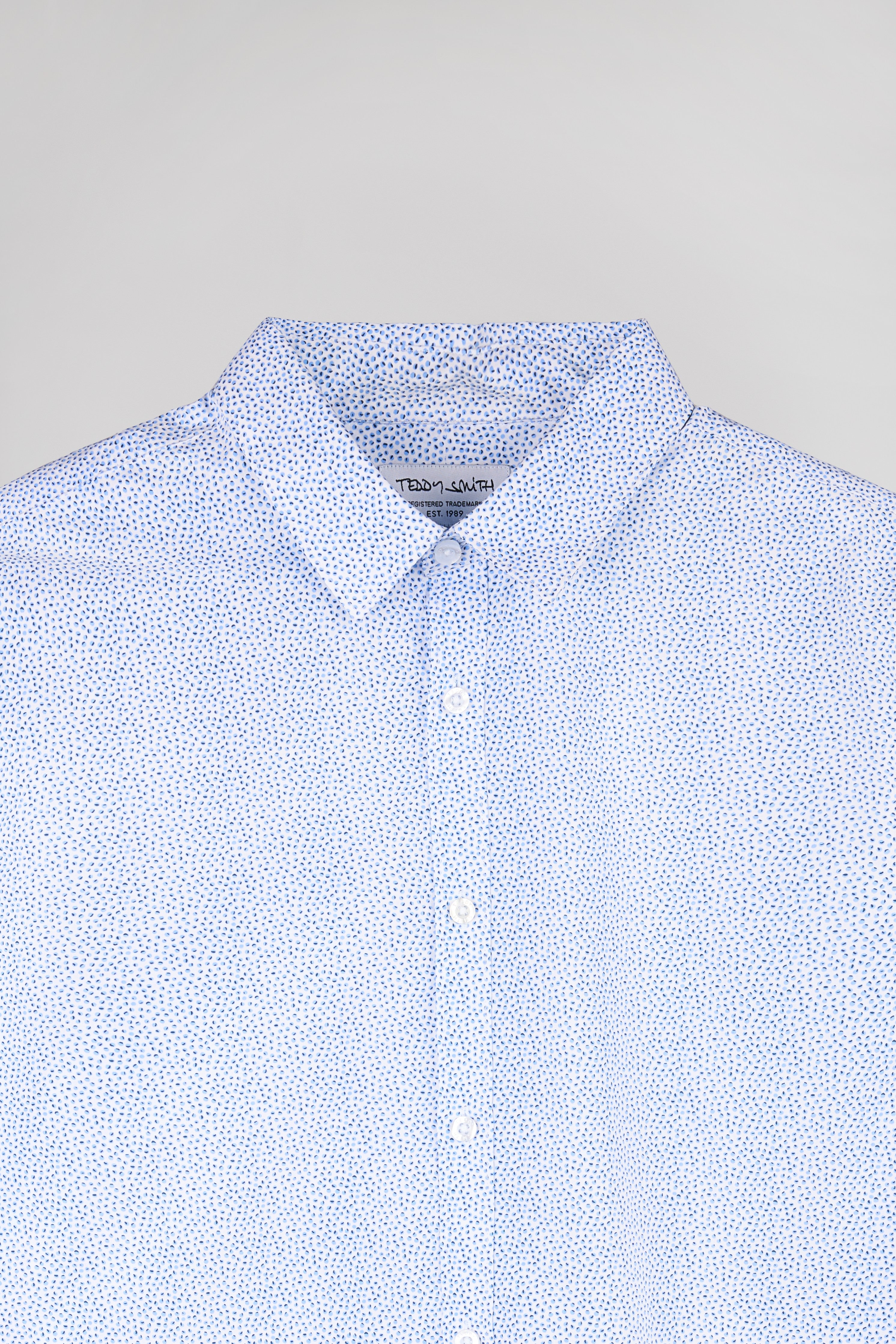 Teddy Smith Carton ML chemise blanc micro dots coton