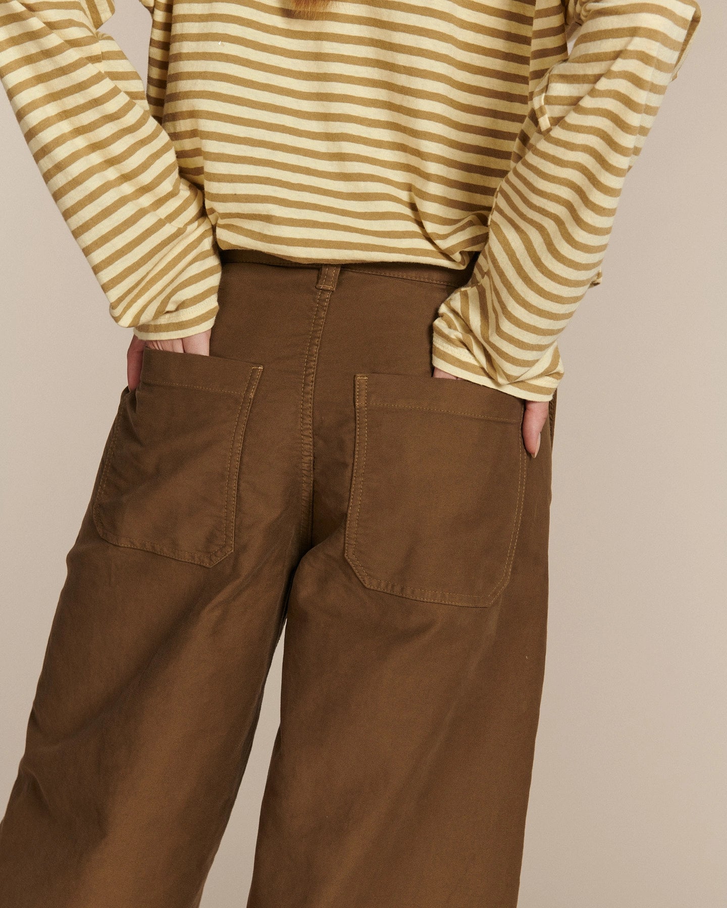 Labdip Orson pantalon barrel écorce satin coton