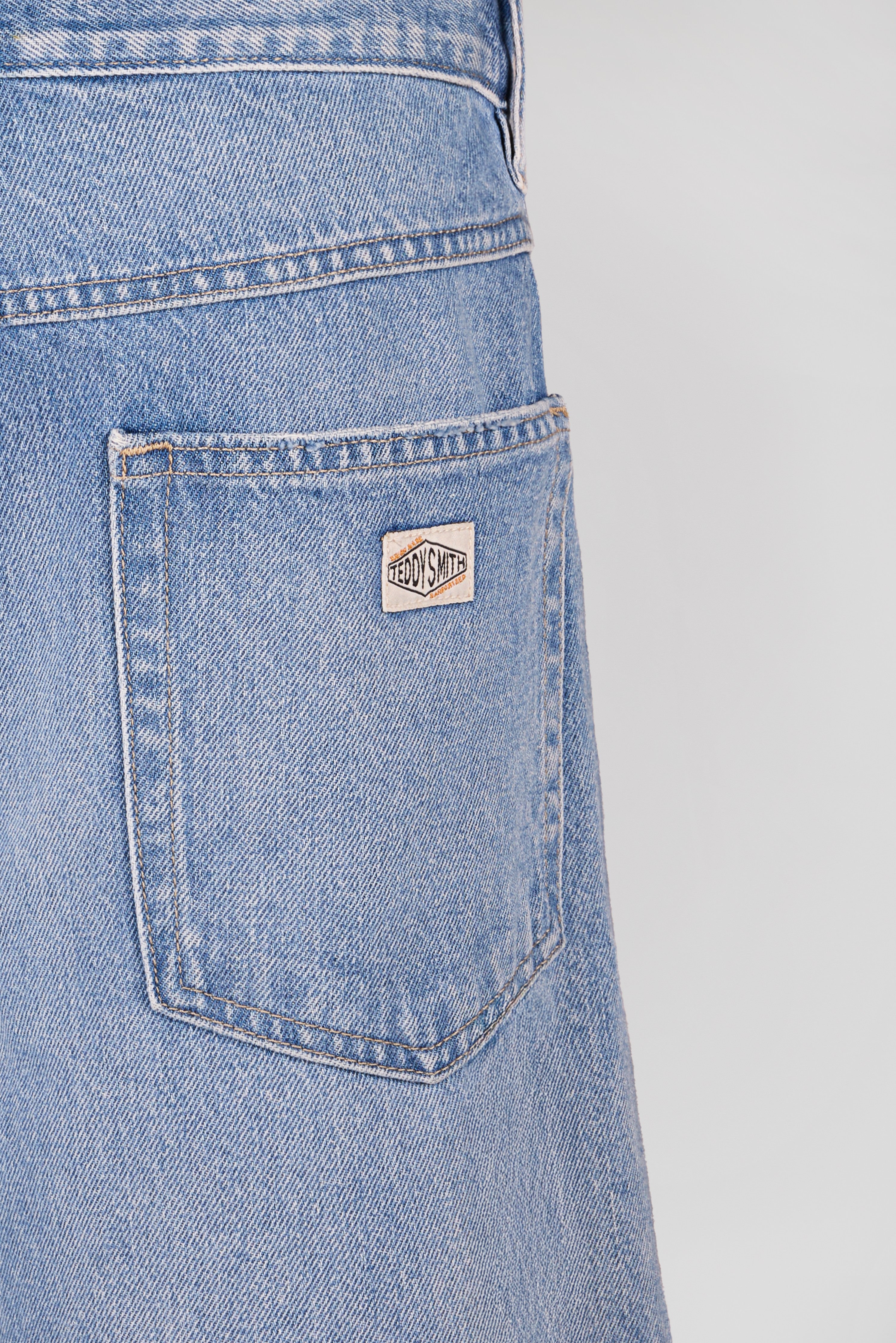 Teddy Smith S-Axel SH short denim indigo clair coton