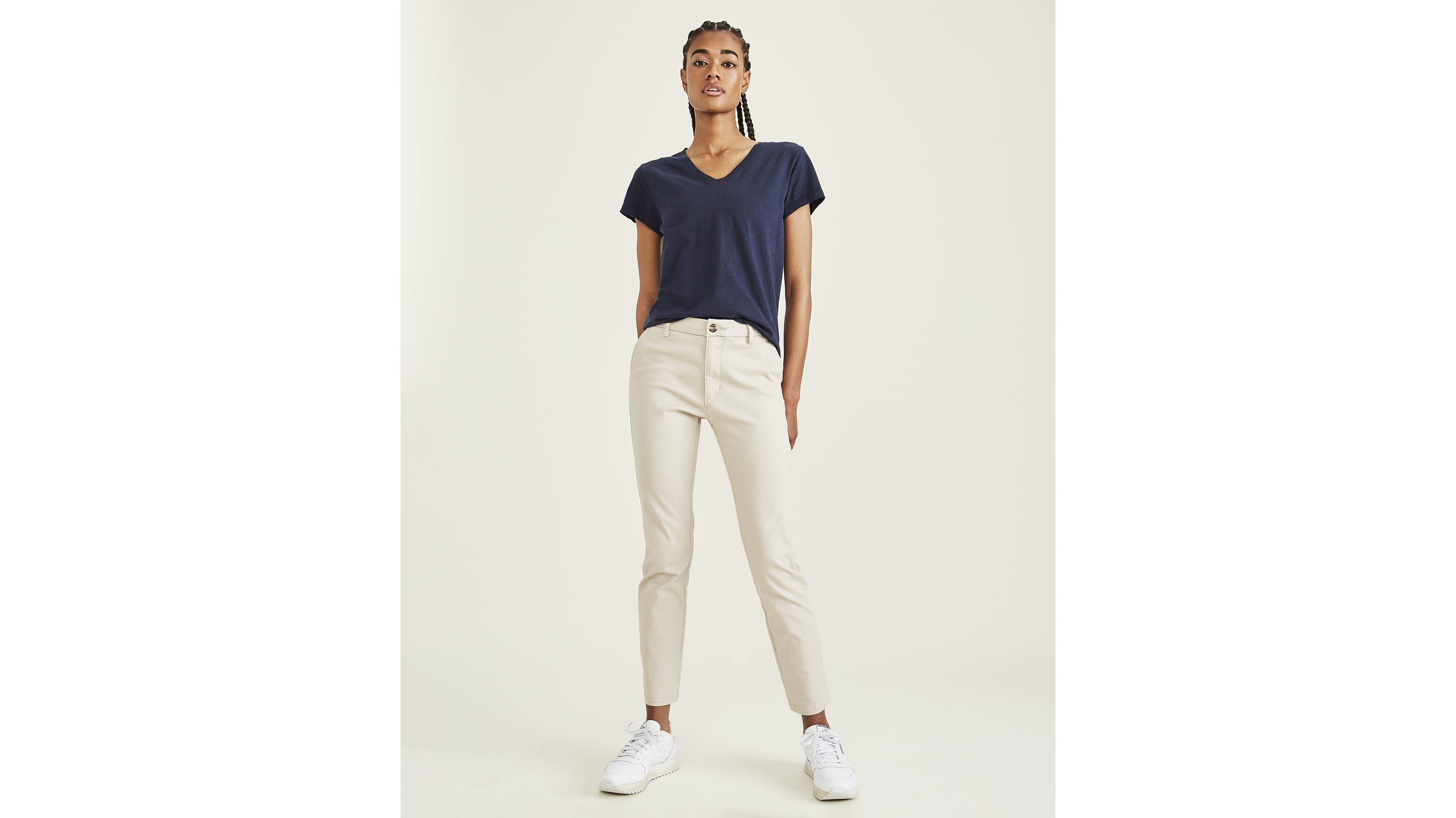 Dockers Favorite t-shirt col V femme bleu marine
