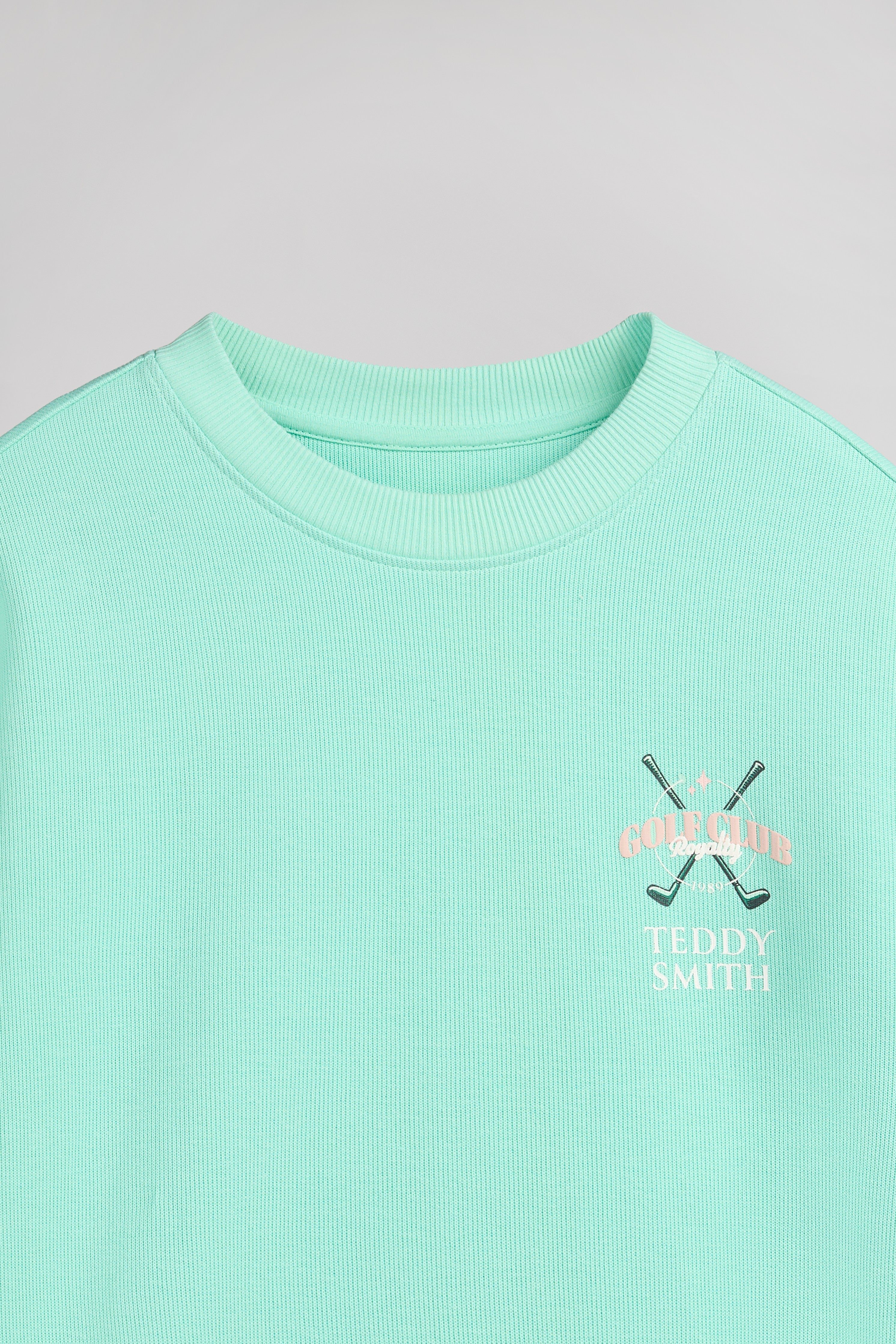 Teddy Smith S-Damien sweat vert menthe enfant texturé