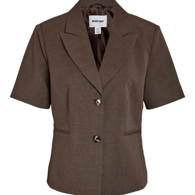 Noisy May blazer ajusté manches courtes boutonné