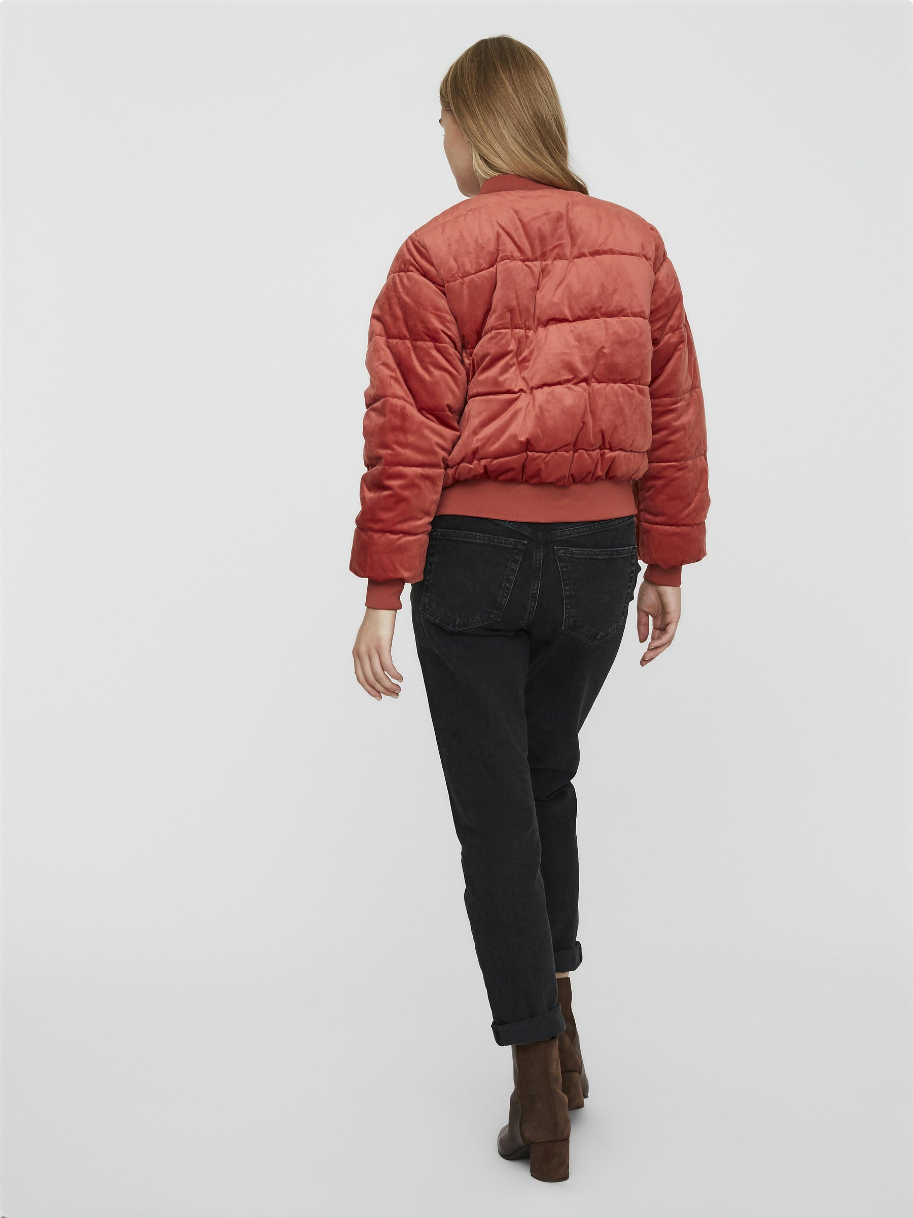 Noisy May blouson bomber matelassé velours zippé
