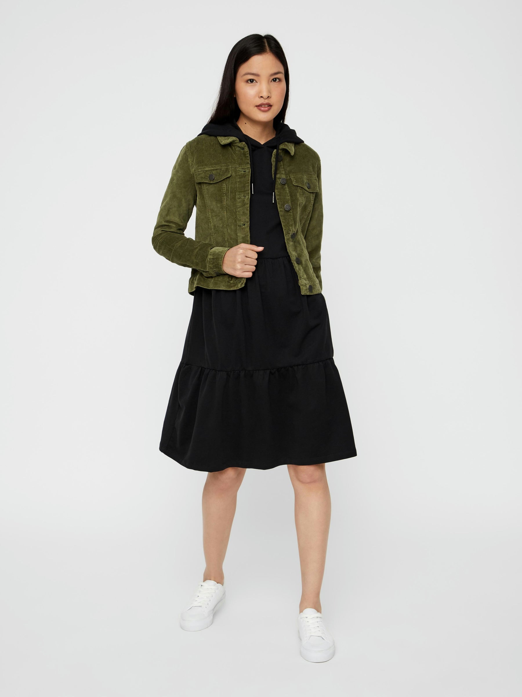 Noisy May veste velours côtelé slim col chemise