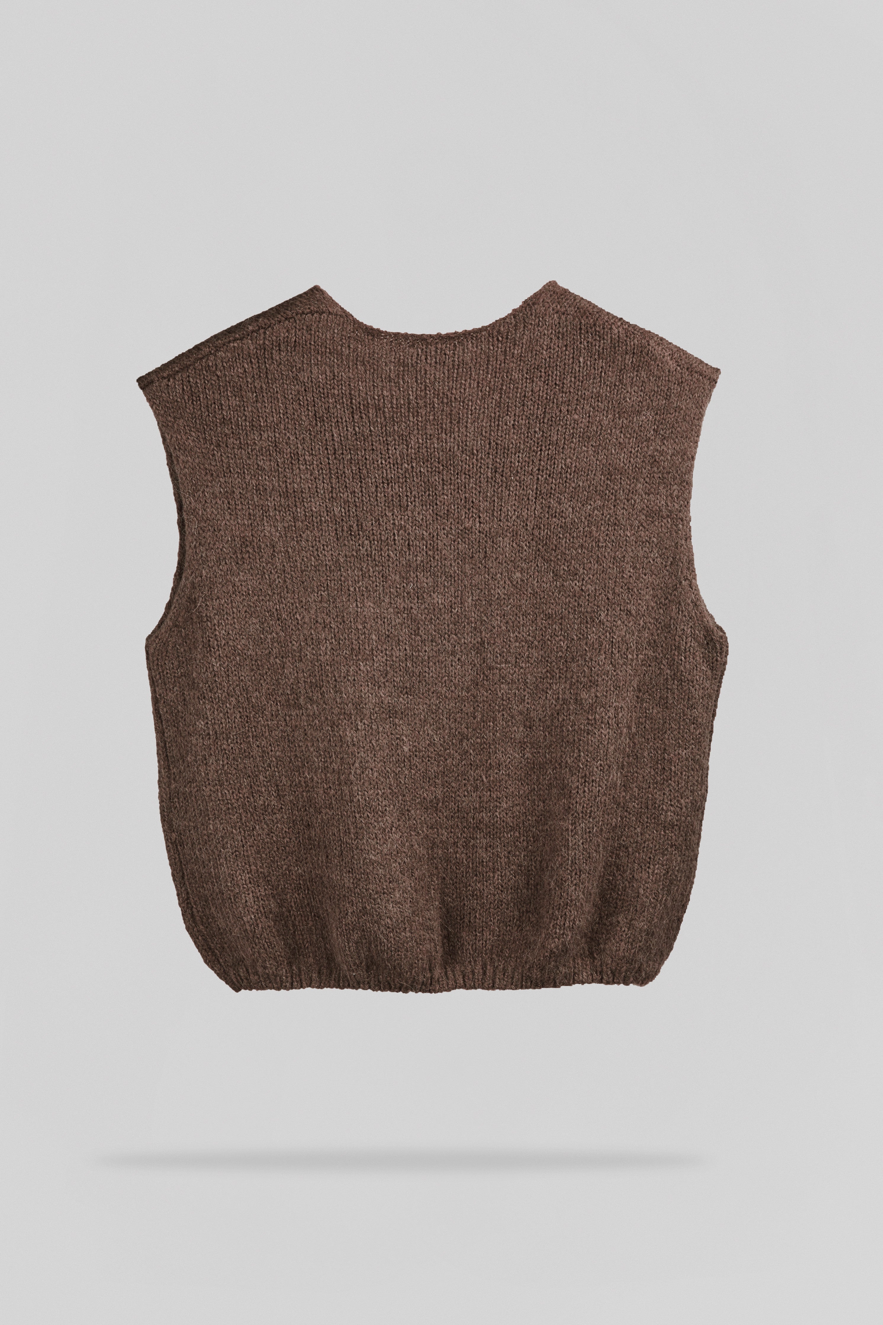 Teddy Smith P-Molia pull sans manches chocolat col V