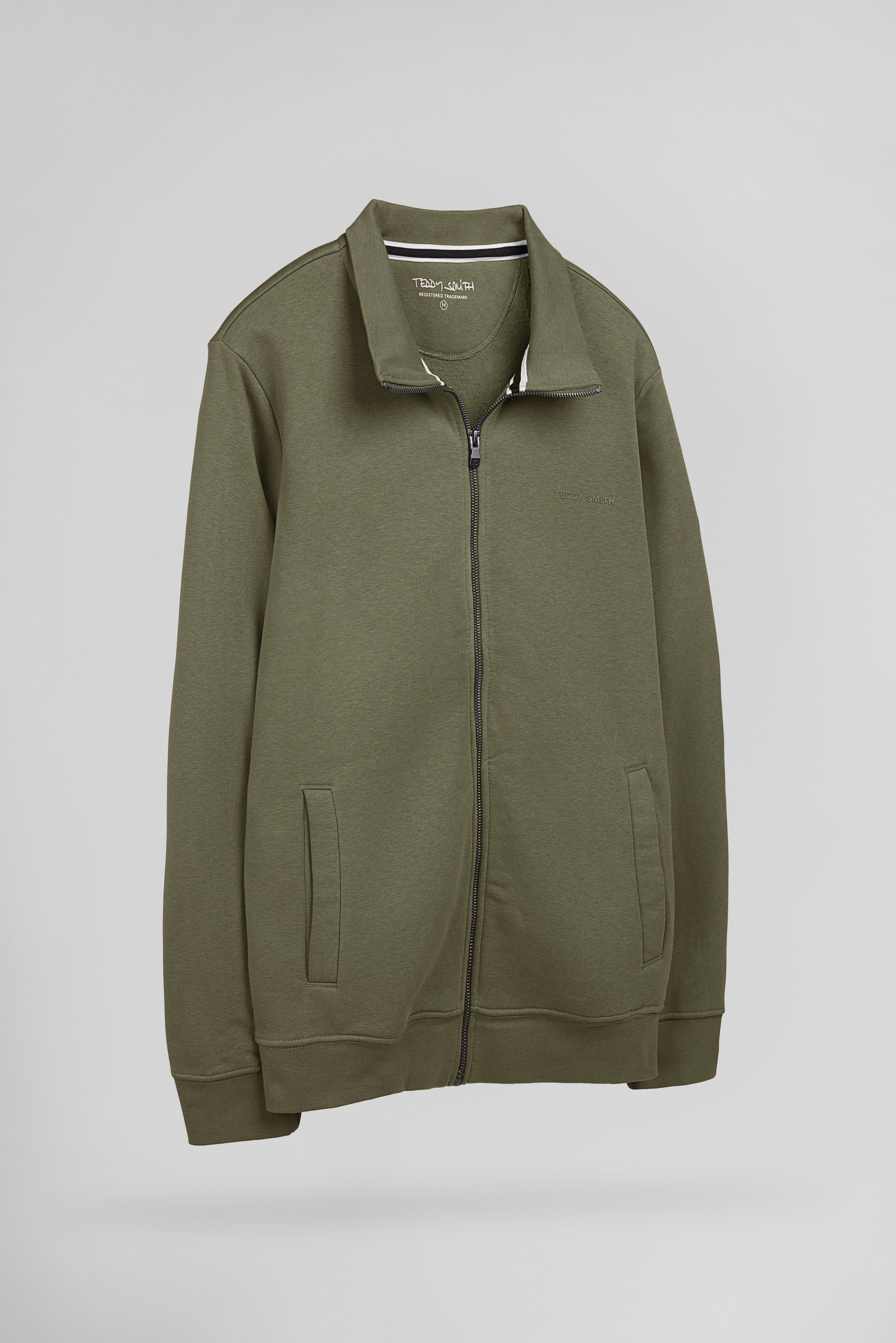 Teddy Smith G-Narkus Zip gilet sweat dusty kaki homme