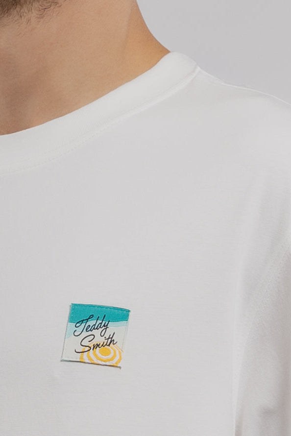 Teddy Smith T-Edric MC Middle White t-shirt ample col rond