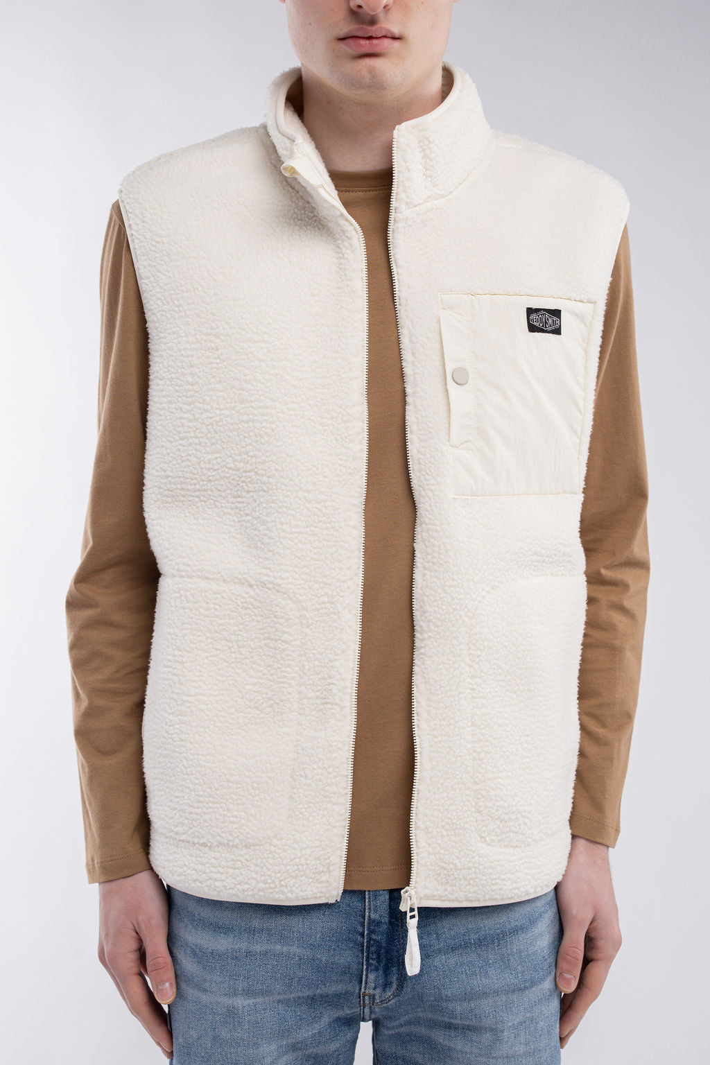 Teddy Smith B-Field veste sans manches ivoire