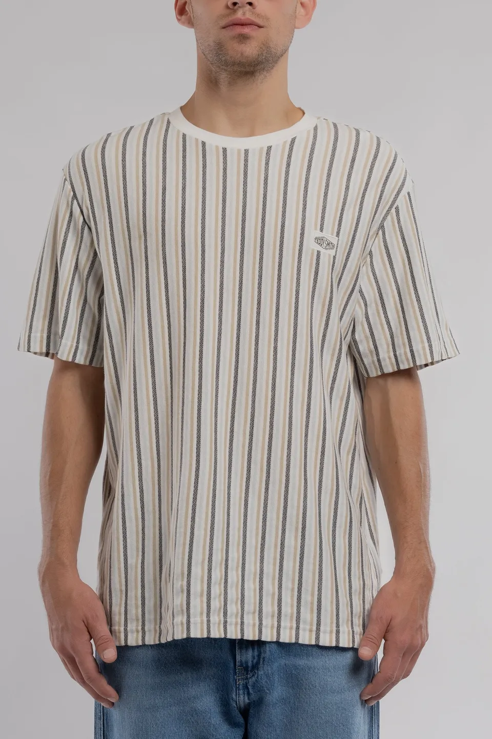Teddy Smith T-Jacko MC t-shirt homme blanc rayé ample