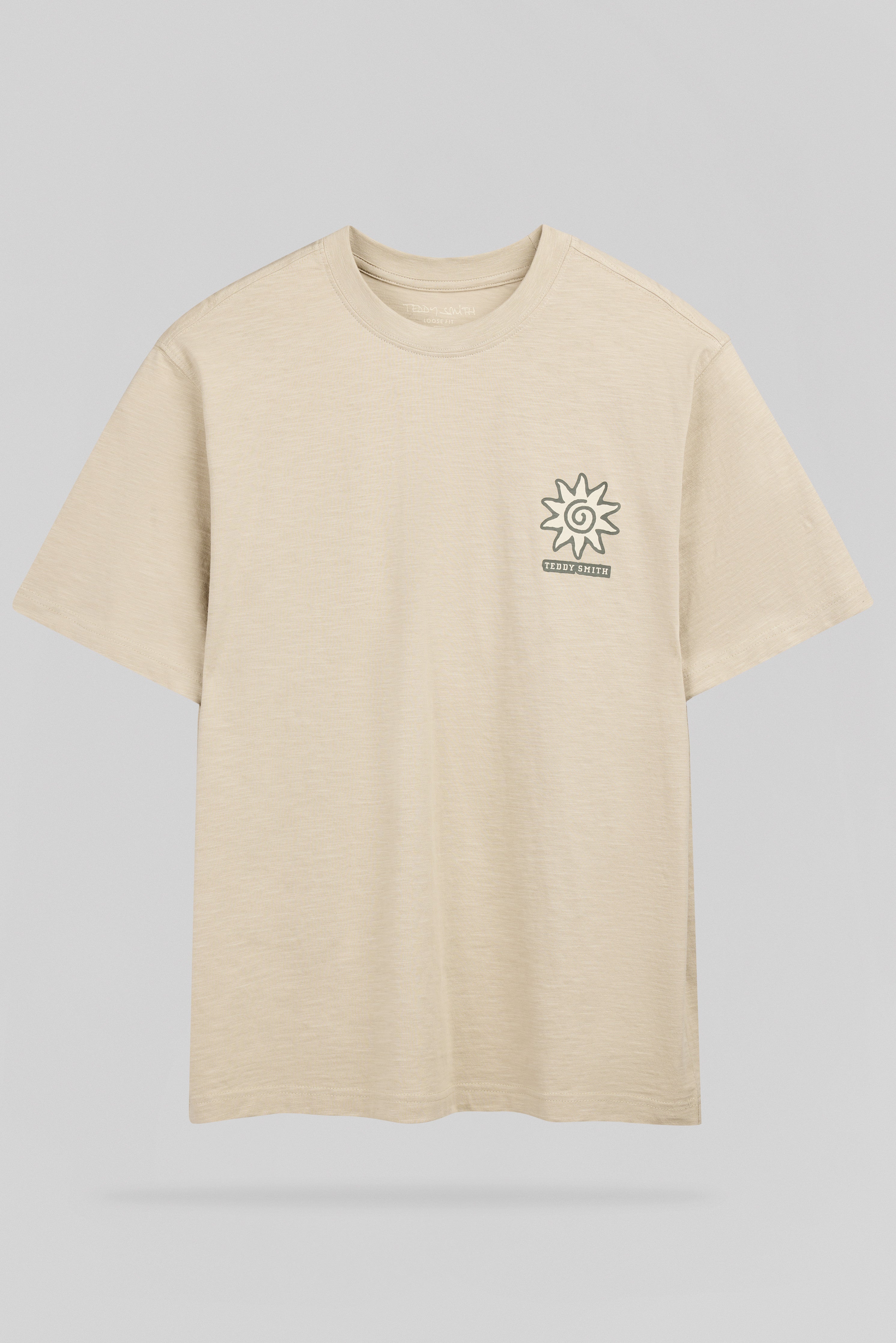 Teddy Smith T-ETHNIC MC t-shirt beige ample imprimé dos