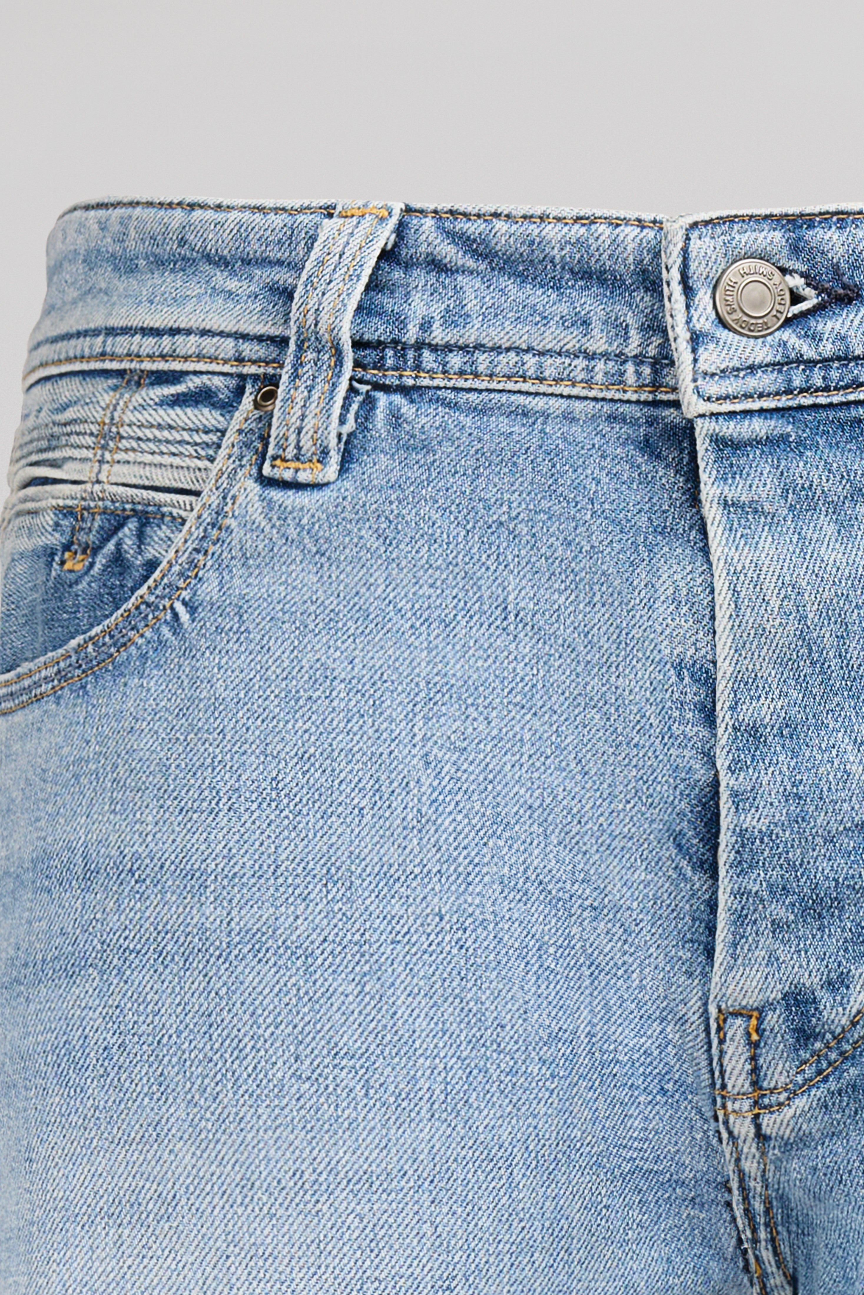 Teddy Smith Rope Reg L32 jean droit vintage indigo délavé