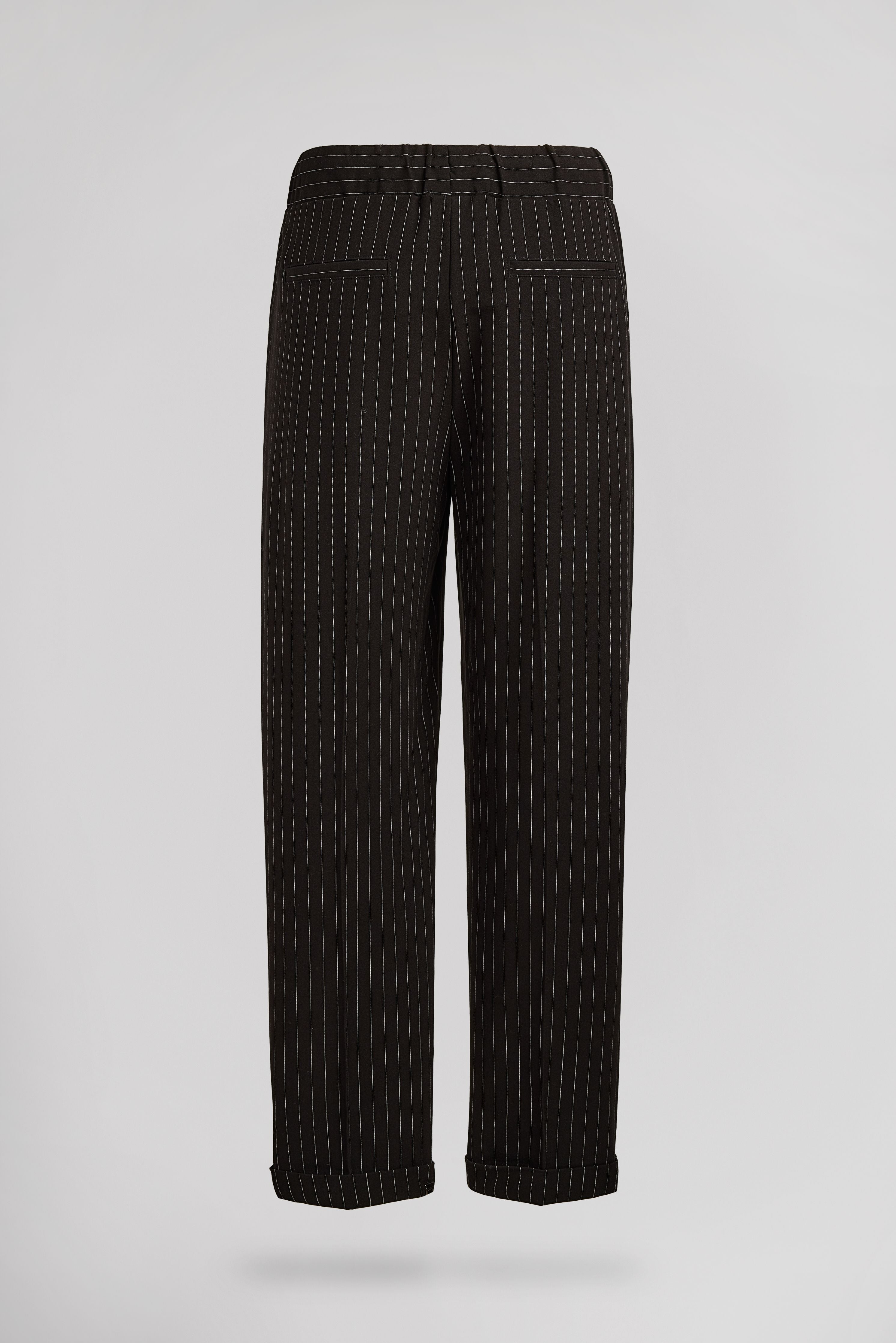 Teddy Smith Rayé JR Pantalon Fille Noir À Rayures