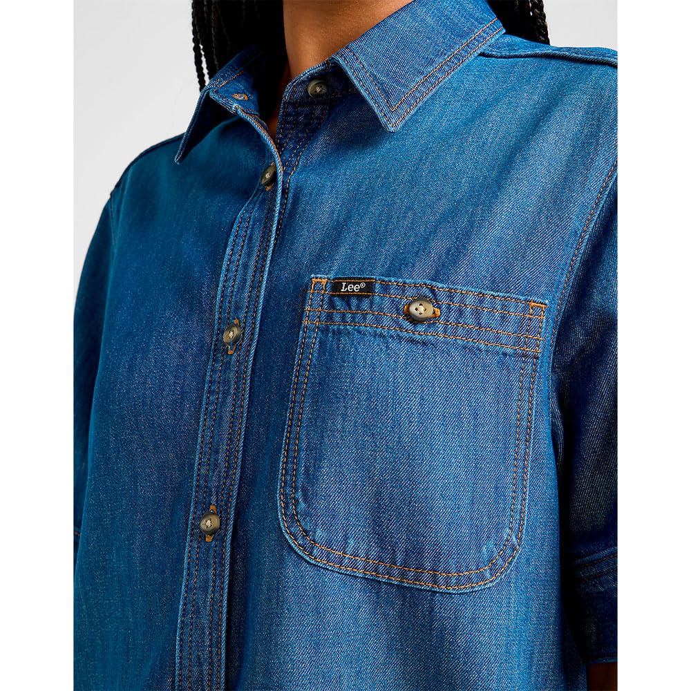 Lee All Purpose A Line Dress robe Fast Talk denim
